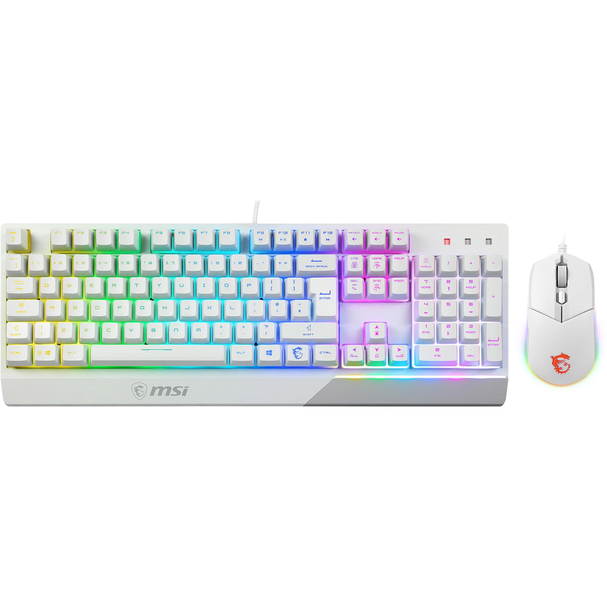 MSI VIGOR GK30 Combo White Gaming Keyboard and Mouse Bundle - UK Layout