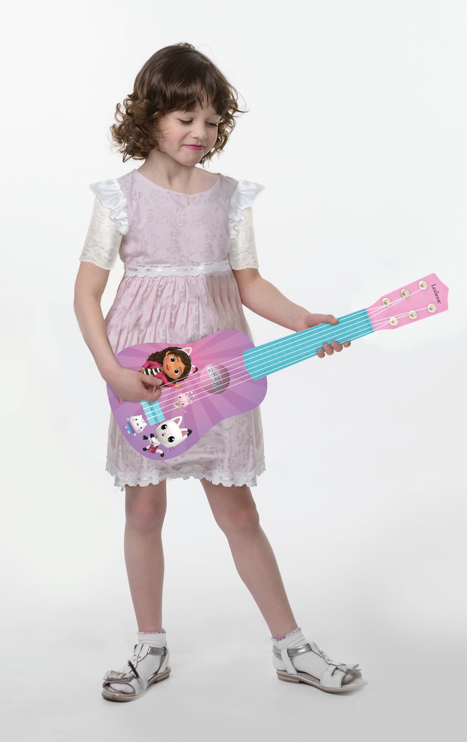 Lexibook Gabby's Dollhouse My First Guitar for Children with 6 Nylon Strings 7