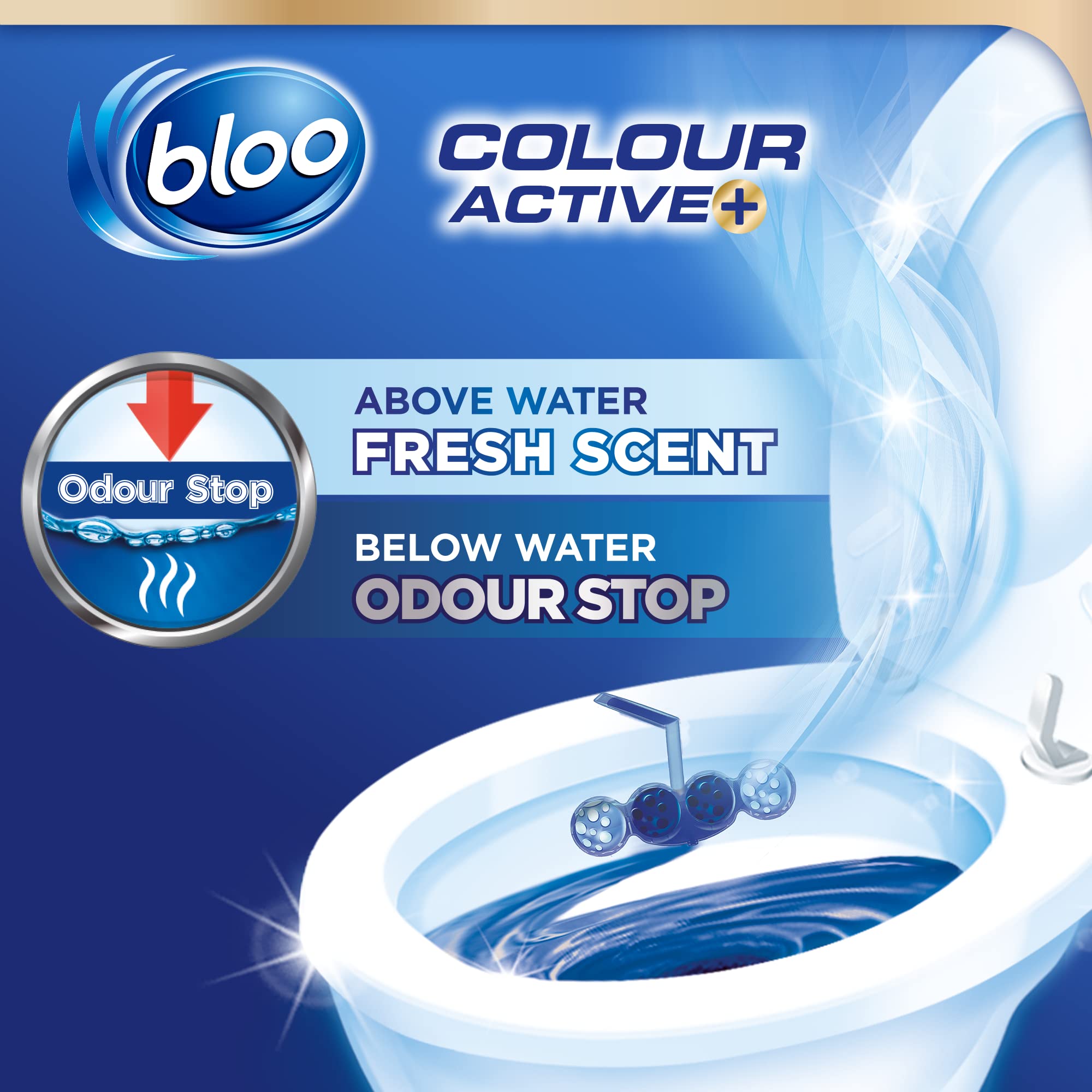 Bloo Colour Active Toilet Rim Block with Bleach, Anti-Limescale, Cleaning Foam | 2 Count 4