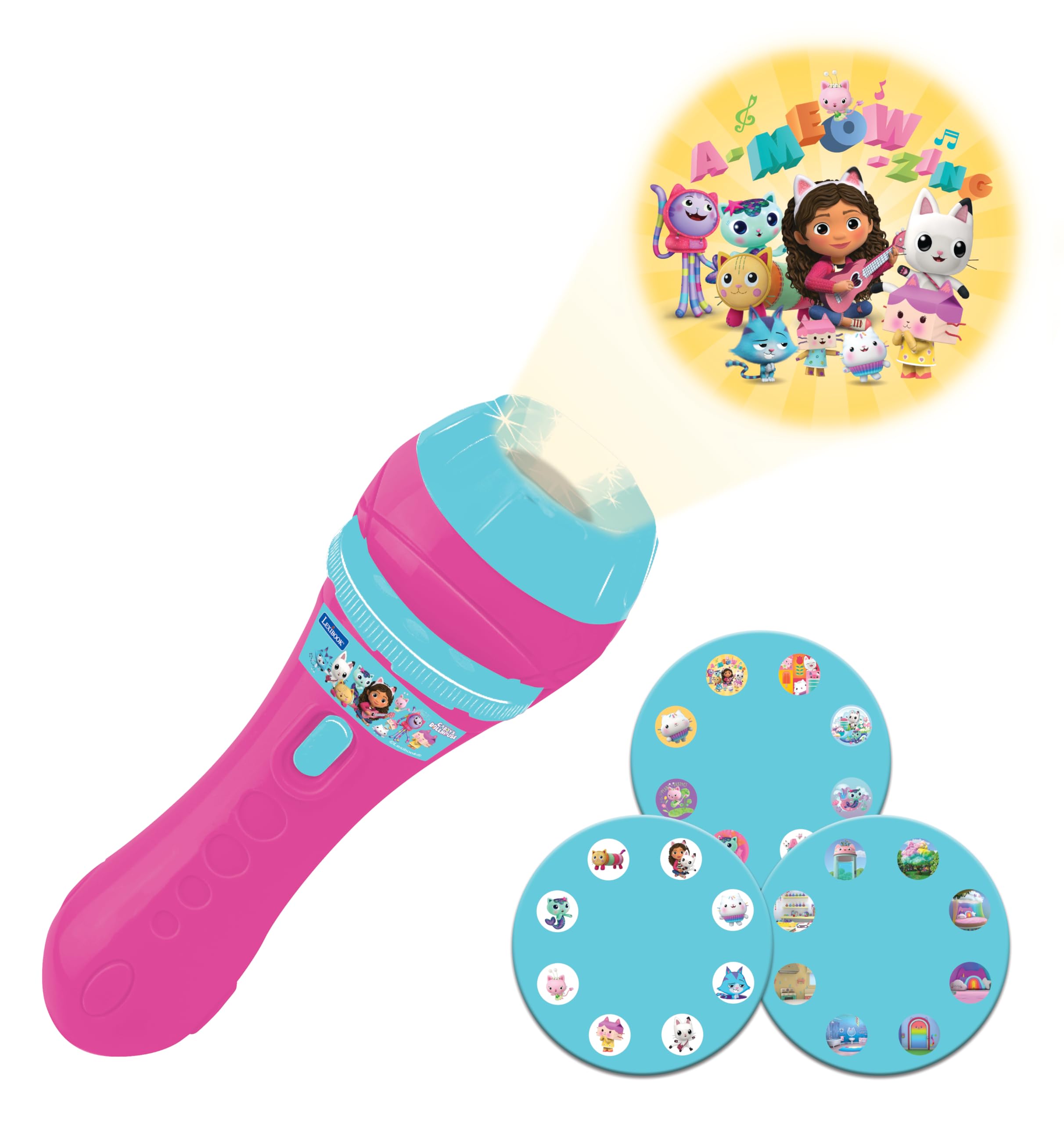 Lexibook Gabby's Dollhouse Story Projector & Torch Light - 24 Images, 3 Discs, Ages 3+ 1