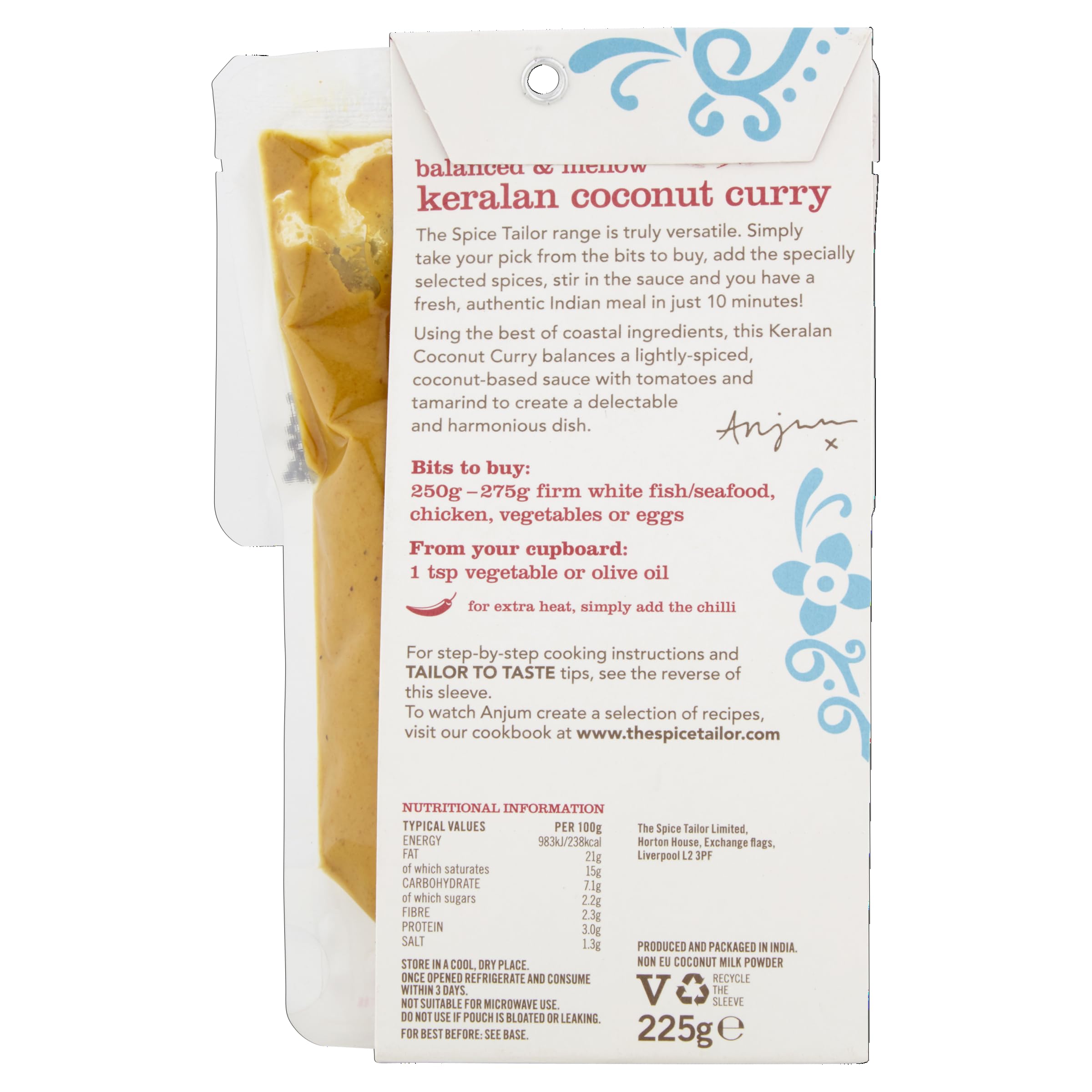 The Spice Tailor Indian Curry Sauce Meal Kit - Keralan Coconut Curry 8
