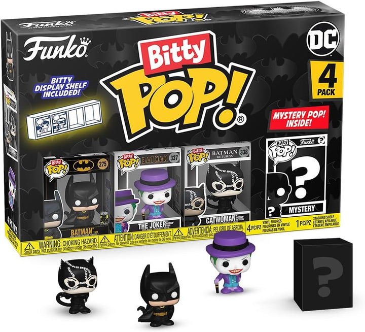 Funko Batman Bitty Pop! 4PK with Mystery Mini Figure Collectible Set (81127)