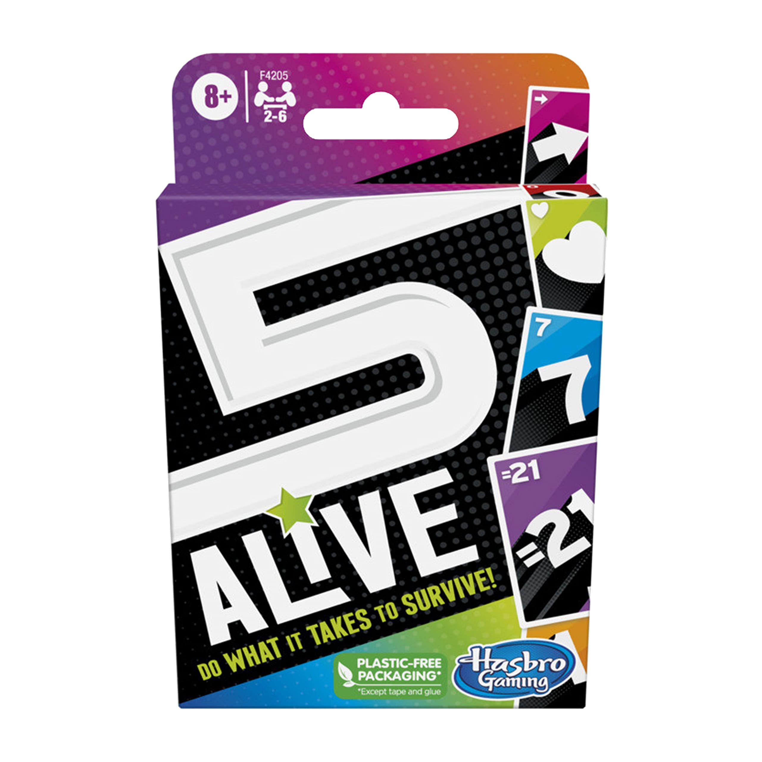 Hasbro Gaming 5 Alive Card Game for Kids & Families - Fast-Paced Fun for 2 to 6 Players 1