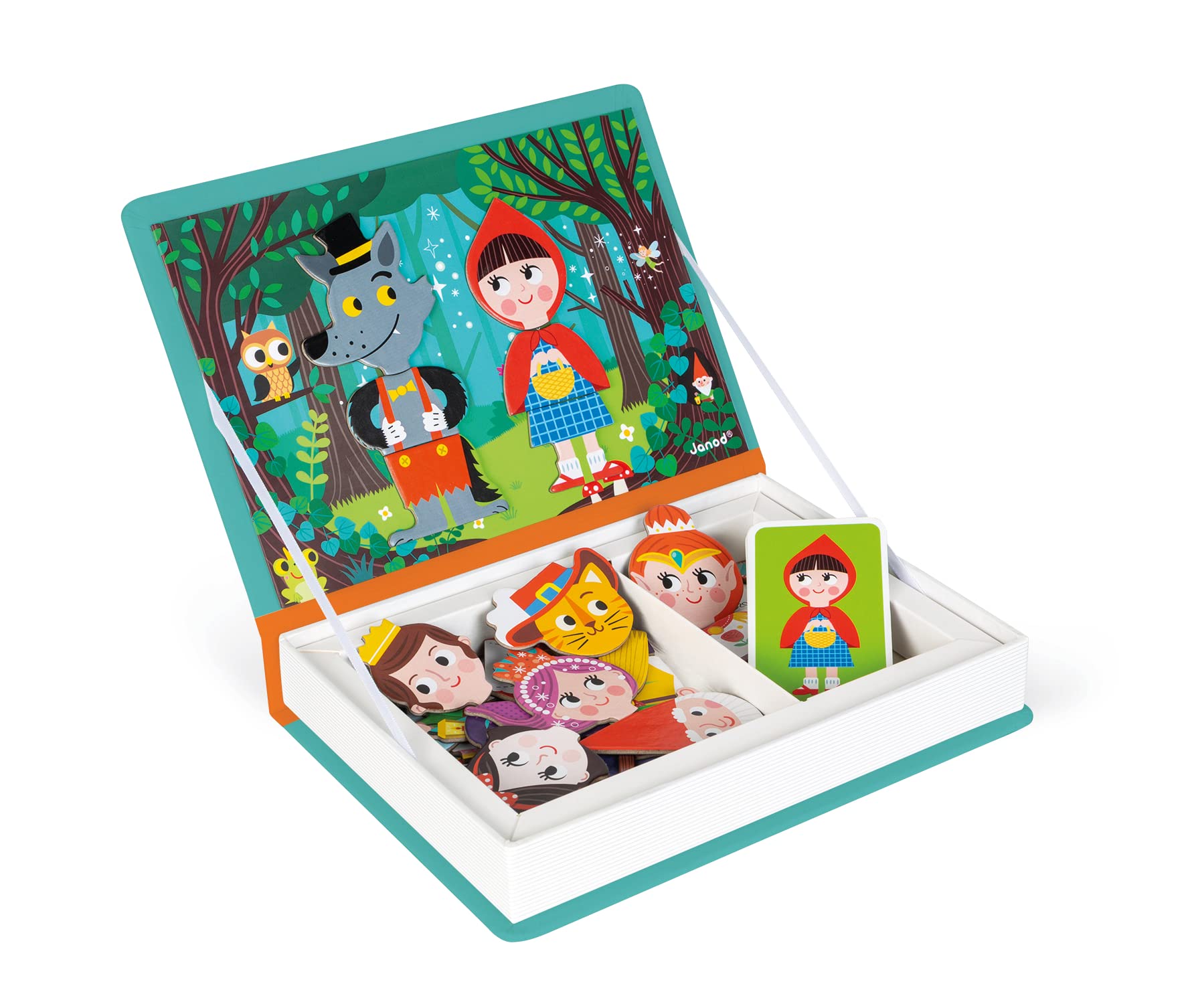 Janod Magneti'Book Story Book - 40-Piece Magnetic Educational Set for Ages 3+
