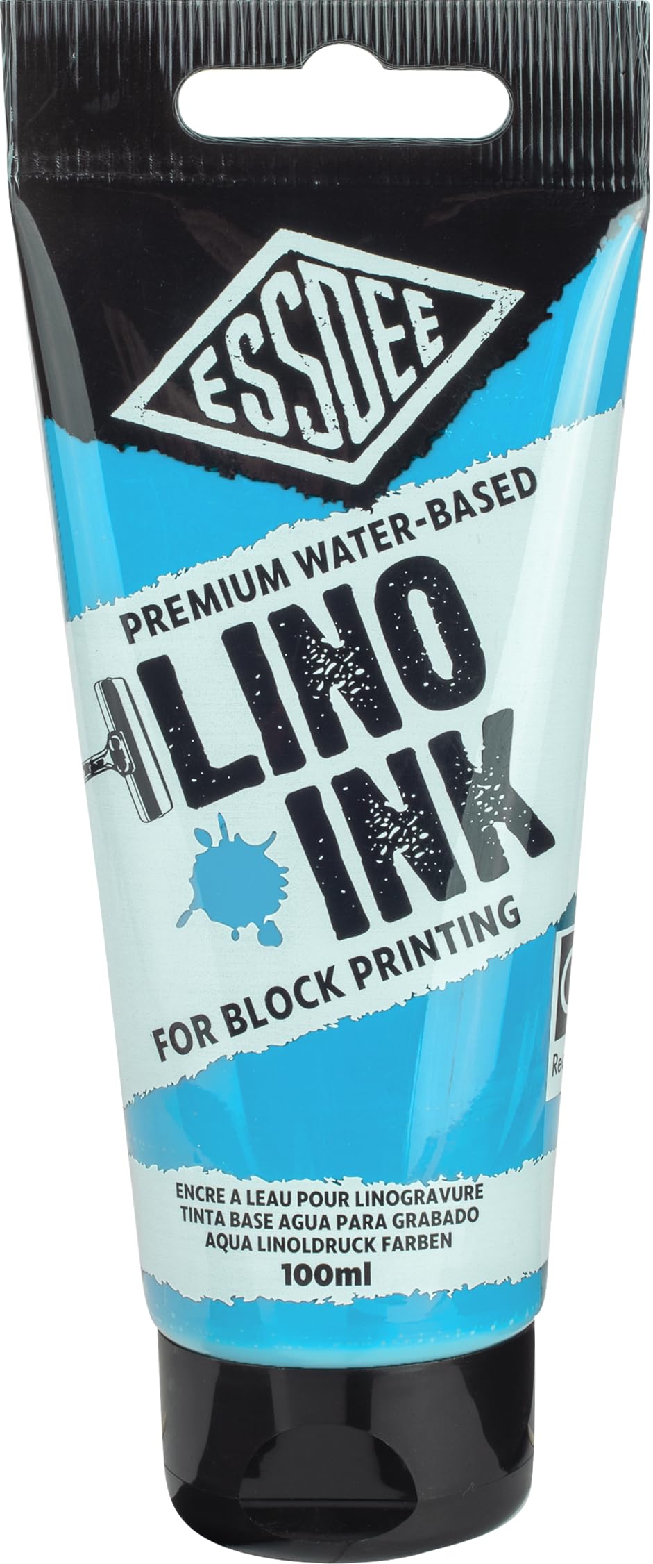 ESSDEE Block Printing Ink - Sky Blue, 100ml | Water-Based, Non-Permanent
