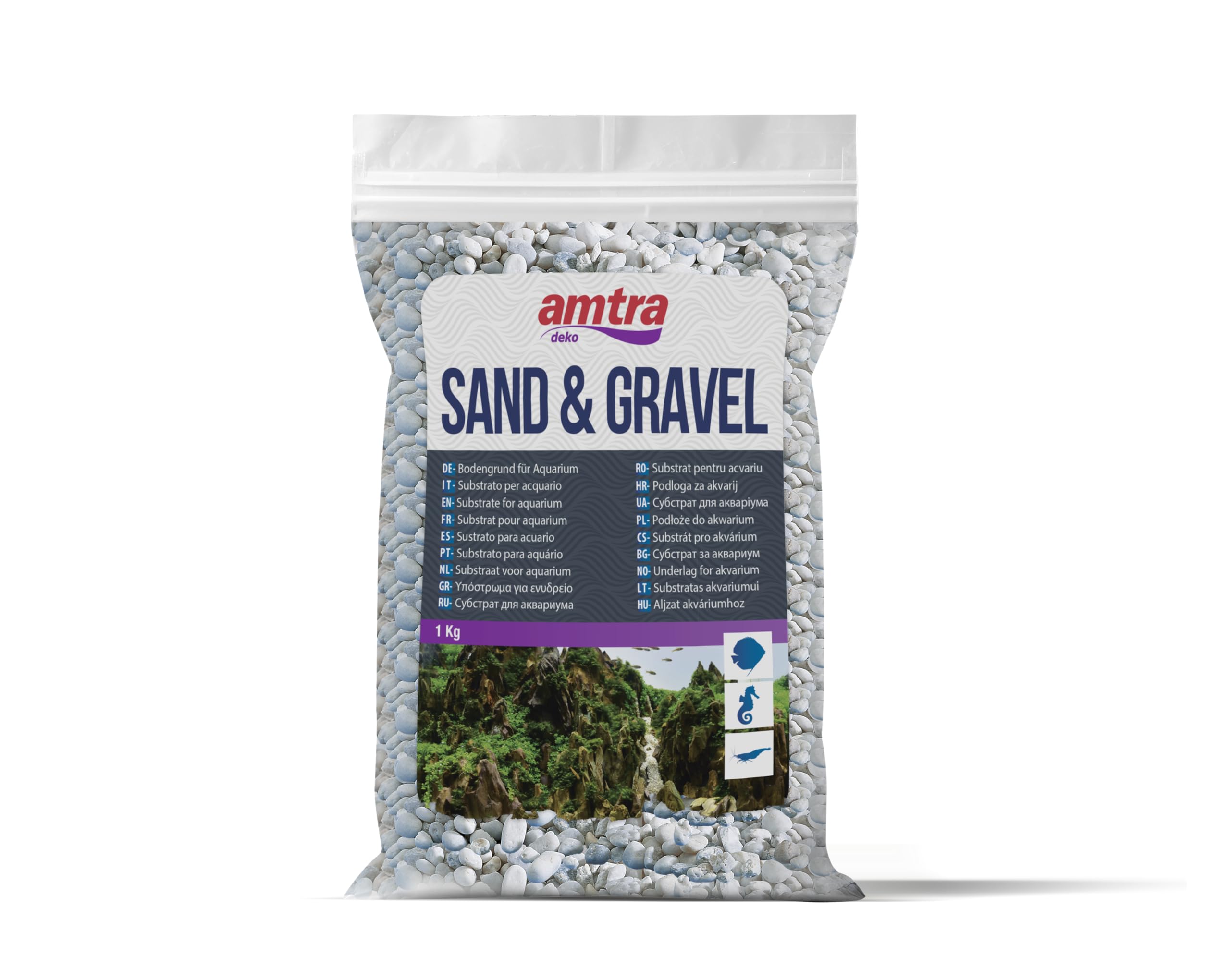 Amtra Natural Aquarium Gravel - Coarse White Grains | 1kg Bag 3