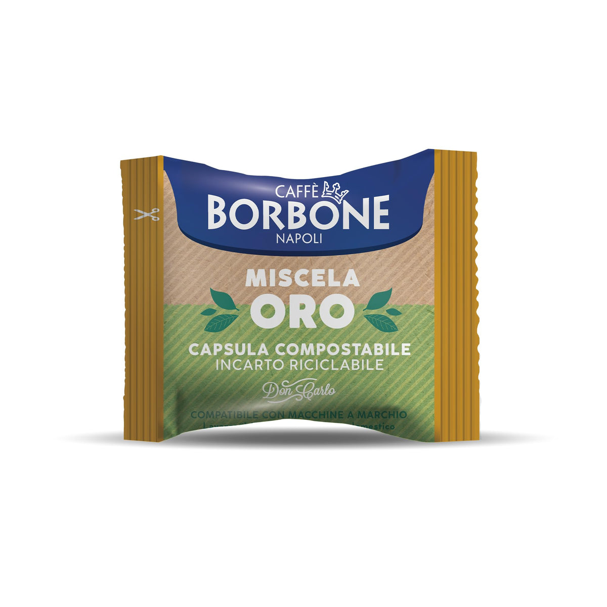 Caffè Borbone Don Carlo Gold Coffee Blend Compostable Capsules - 50 Pods, A Modo Mio Compatible