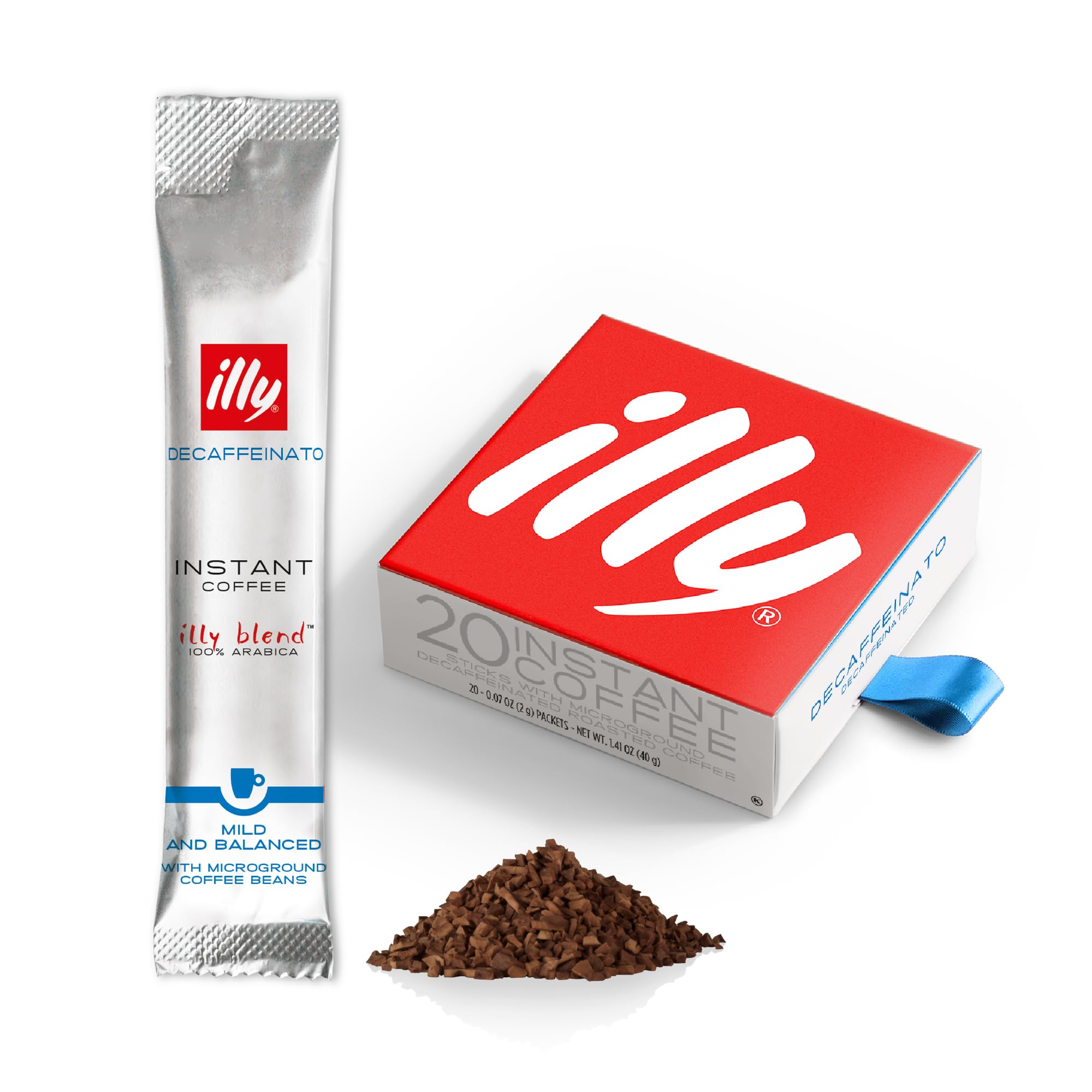 illy Decaf Instant Coffee Sachets - 20 Servings | 100% Arabica | Intensity 5/9 1