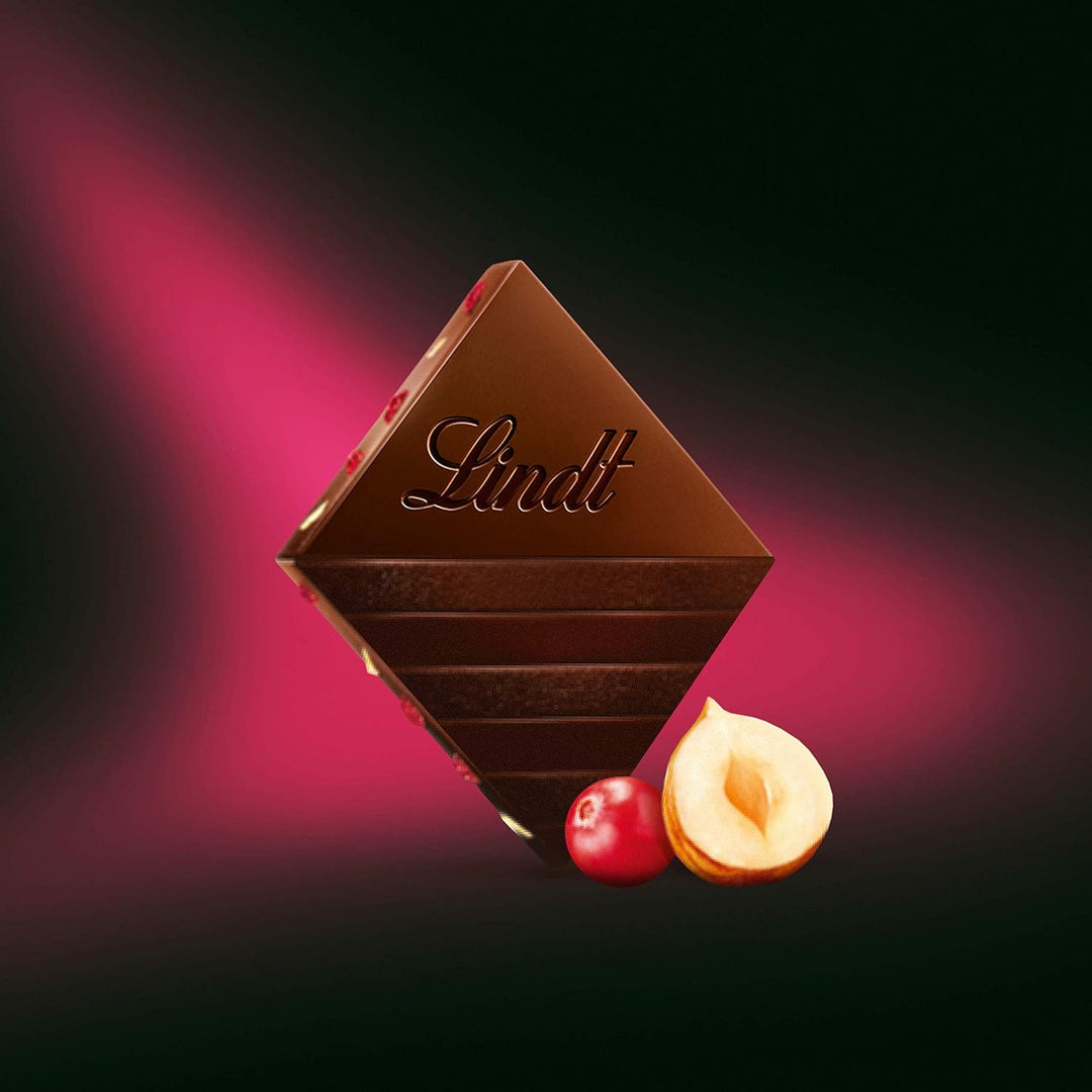 Lindt Excellence Dark Chocolate with Cranberry, Almond & Hazelnut – 100g