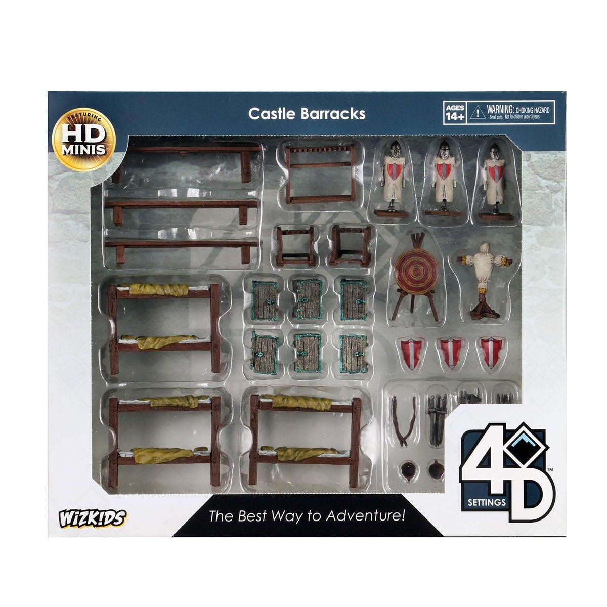 WizKids Castle Barracks 4D Scene - Tabletop Gaming Scenery | Plastic | Large 1