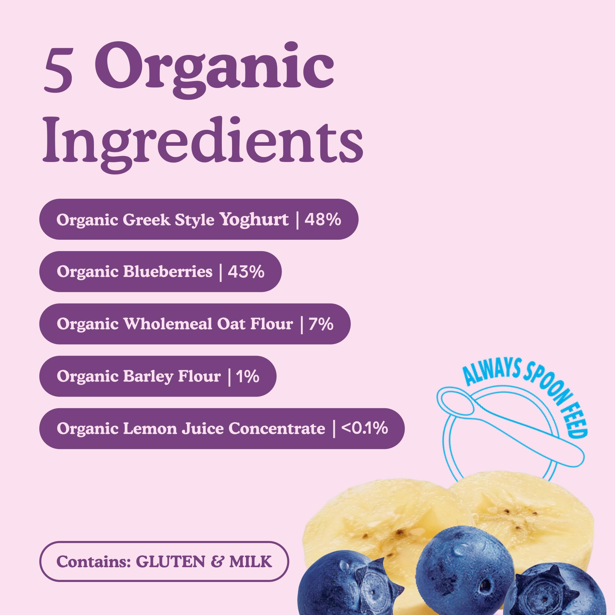 Little Freddie Organic Blueberry & Banana Yoghurt Pouches - 18 x 100g Bundle