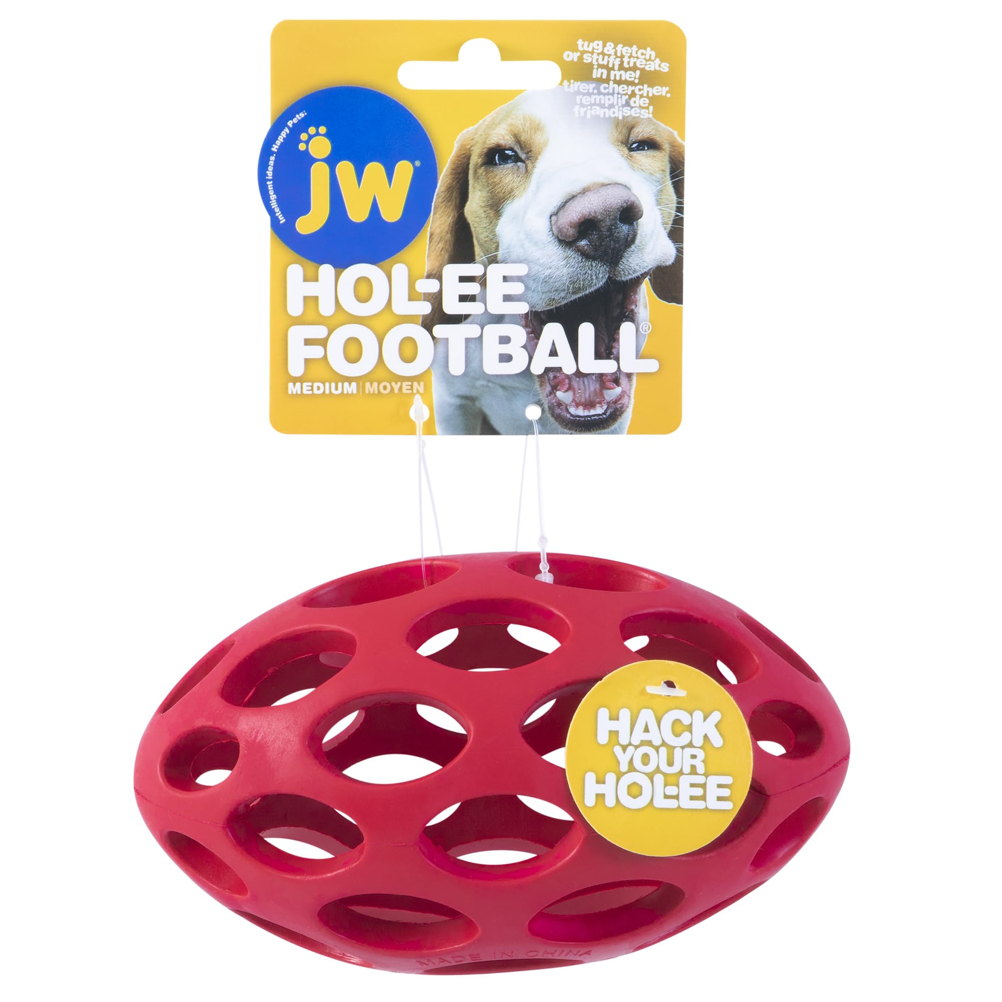 JW Hol-ee Roller Dog Toy Treat Ball - Medium Size, Natural Rubber, Vanilla Scented 1
