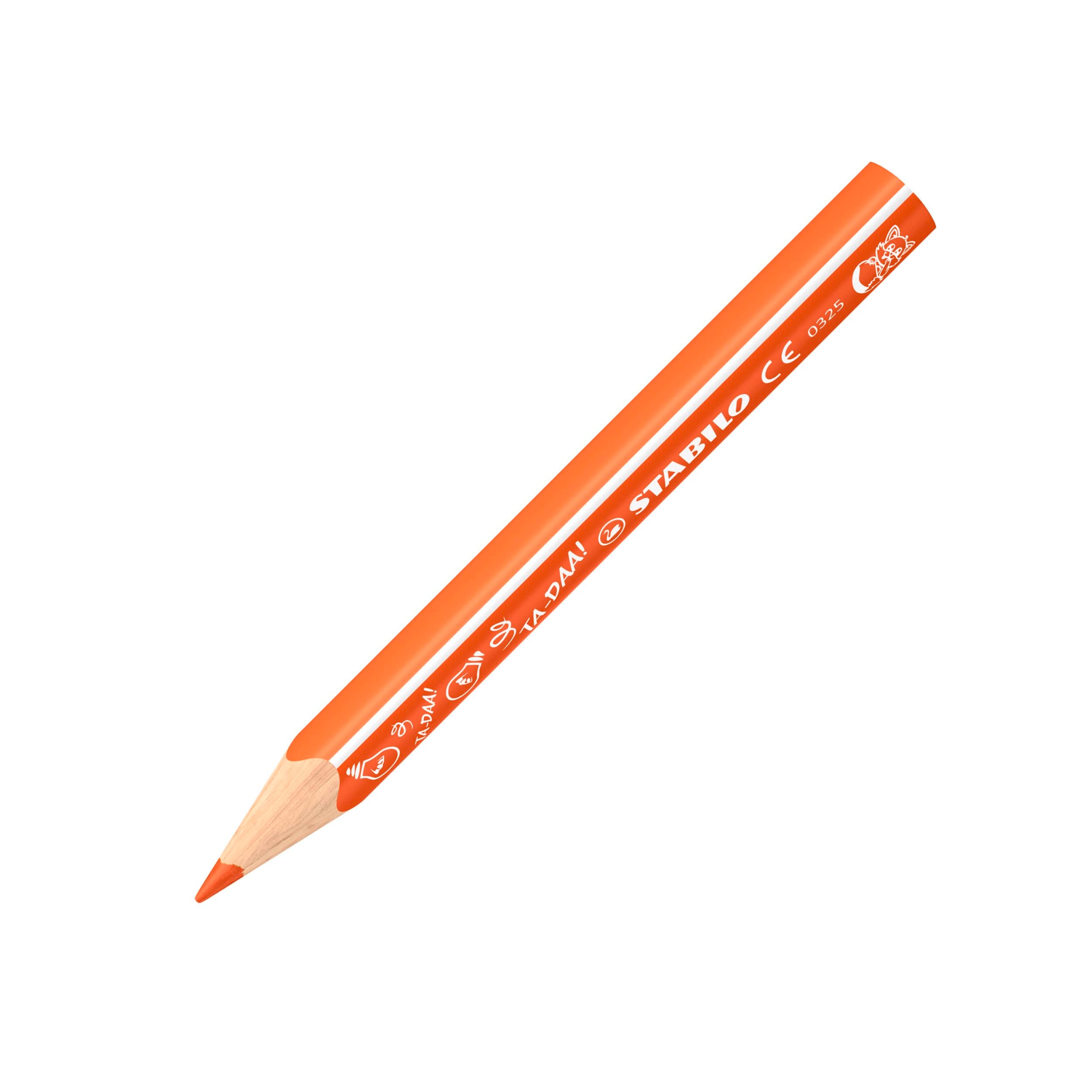 STABILO Trio thick short Animal Vibes Colouring Pencils - Pack of 12 | Ergonomic Triangular Grip | 4.2mm Lead