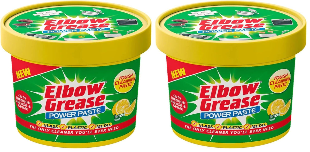 Elbow Grease All Purpose Paste Cleaner - Kitchen & Bathroom, Lemon, 2 x 350 g