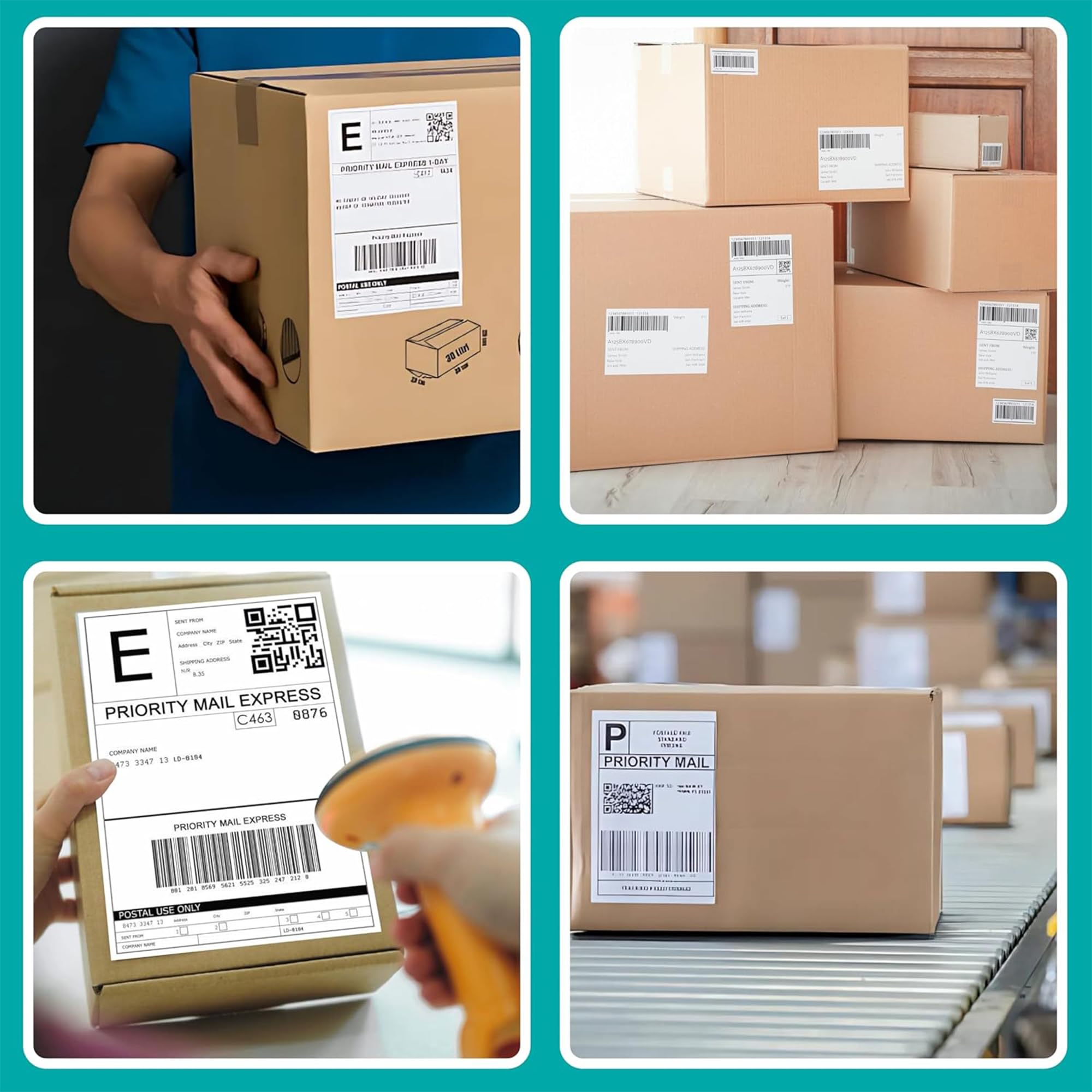 Double Dragon 100x150mm Shipping Labels | 500 Fanfold, Coated, Direct Thermal 3