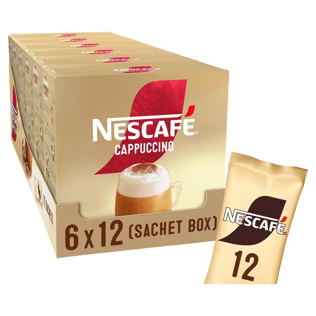 NESCAFÉ Cappuccino Instant Coffee Sachets - 72 x 15.5g