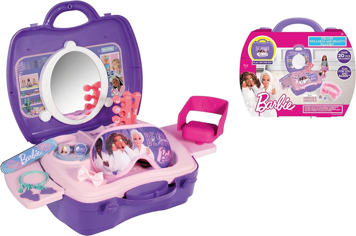 Sinco Creations Barbie Deluxe Wellness & Beauty Playset - 20 Piece, Pink, Plastic 7