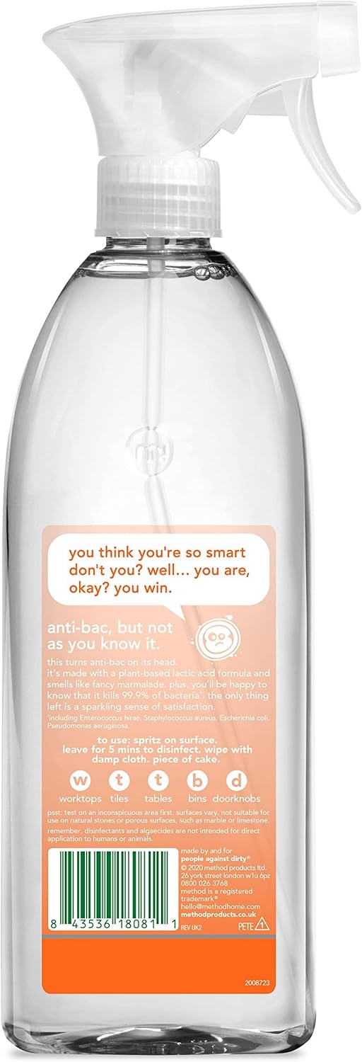 Method - Antibacterial All Purpose Cleaner Spray, Orange Yuzu, 828 ml