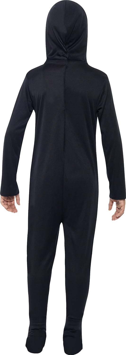 Smiffys Skeleton Costume - All in One Jumpsuit with Hood, Size S 6