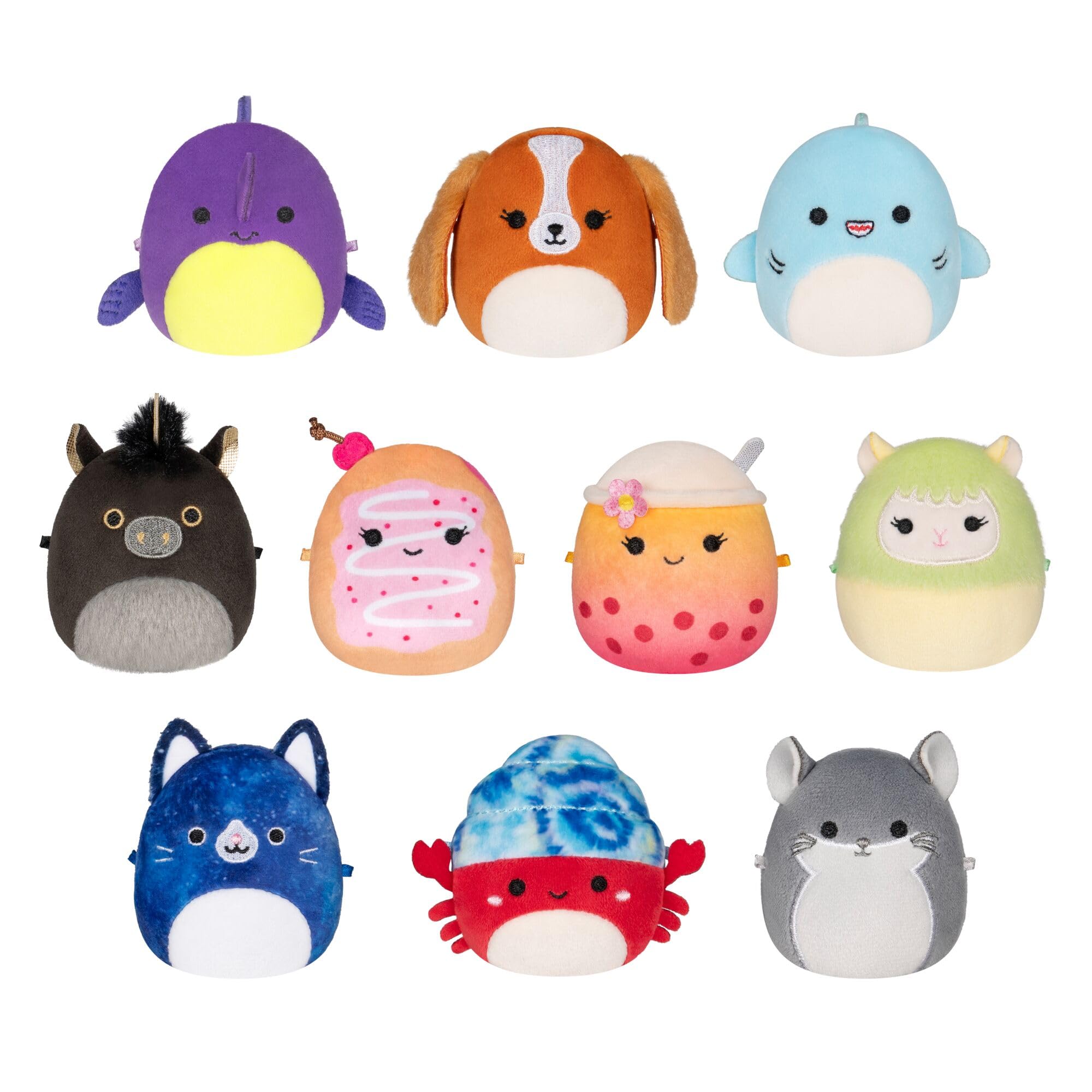 Squishmallows Micromallows Plush 10-Pack - 2.5 Inch Collectible Soft Dolls