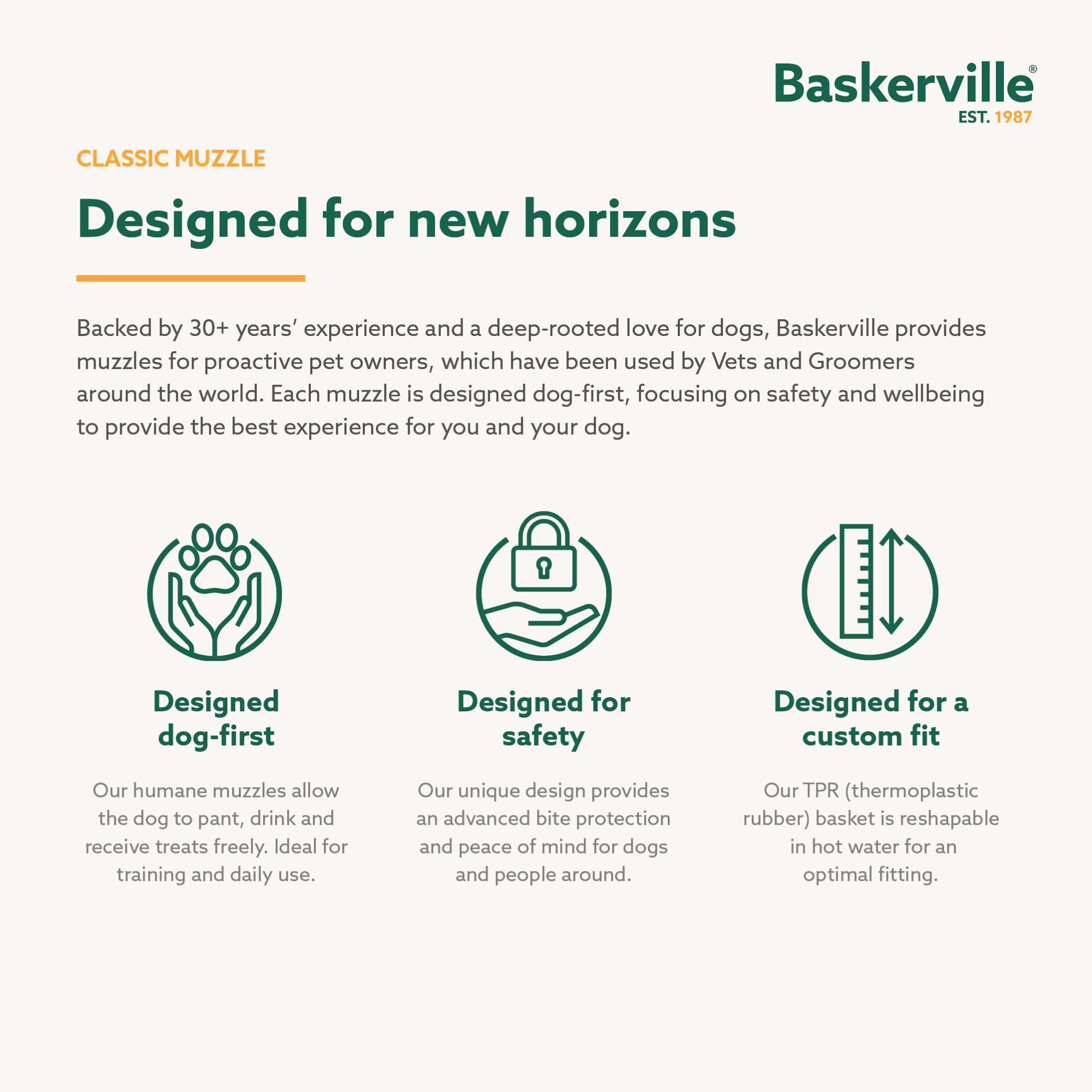 Baskerville Classic Basket Muzzle - Size 4, Prevents Biting & Scavenging | TPE Material 9