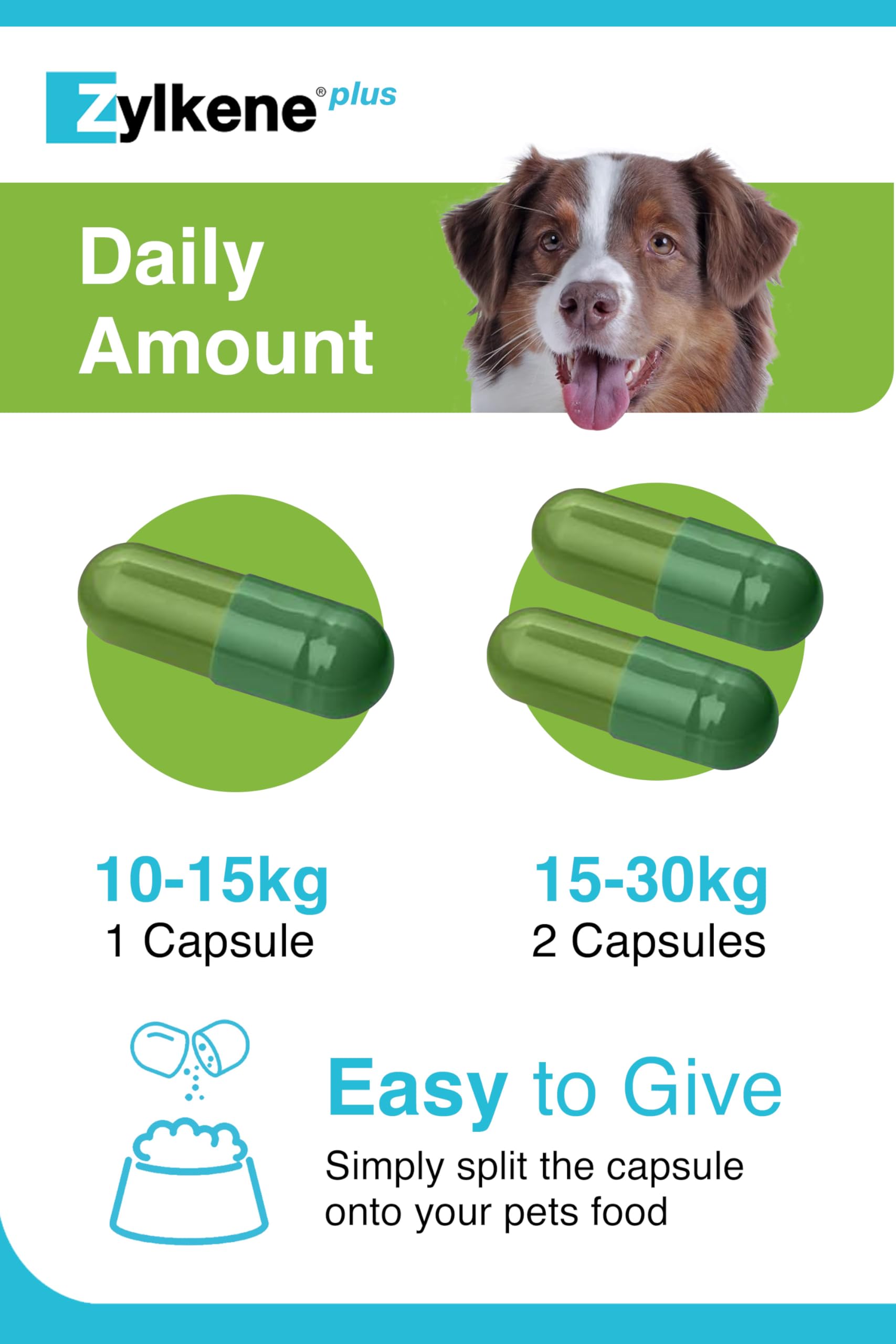Zylkene Calming Supplement for Medium Dogs (10kg-30kg) 225mg | 30 Capsules 7