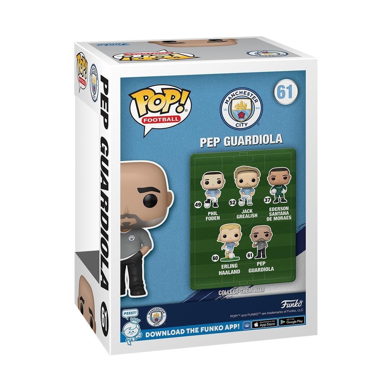 Funko Pep Guardiola Chibi Figure - Manchester City FC Collectible | 3.75 Inch Vinyl | Ages 3+ 3