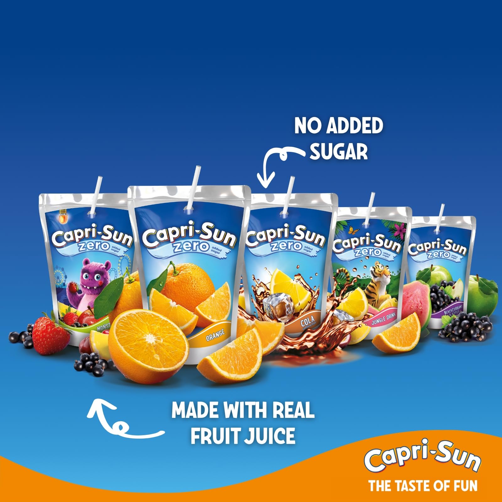 Capri-Sun Zero Jungle Kids' Juice Drink - 8 x 200ml Pouches, No Added Sugar 2