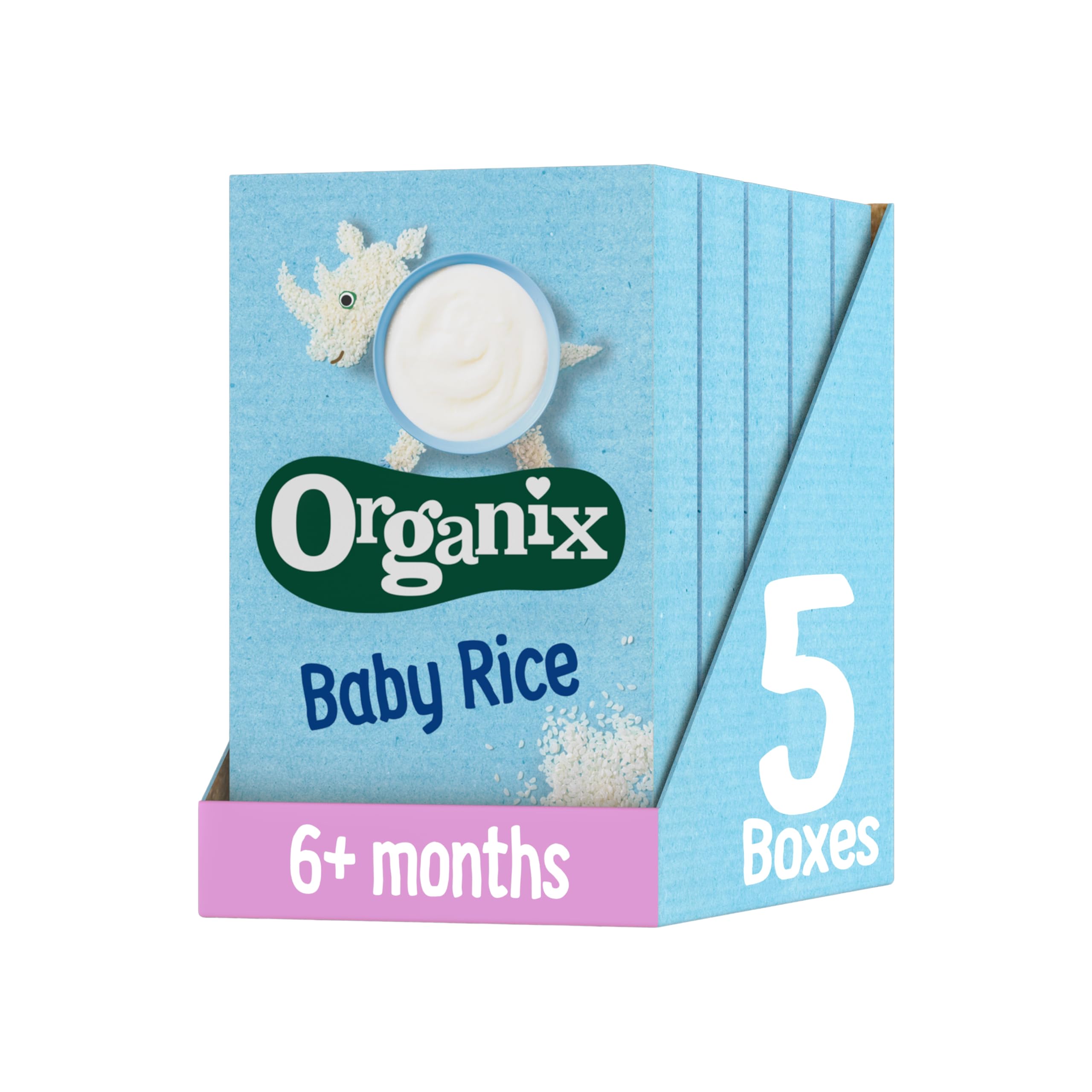 Organix Baby Rice Organic Weaning Snack for 6+ Months - 100g (Pack of 5) 1