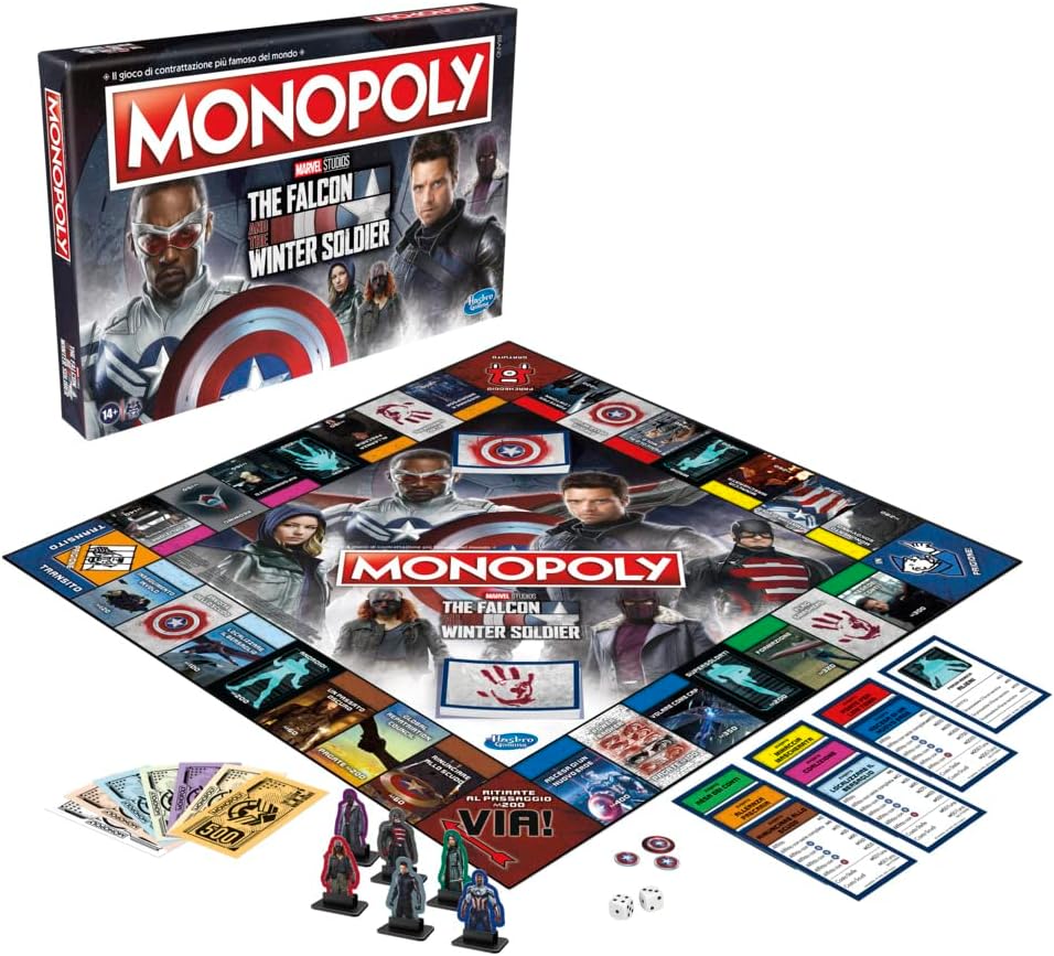 Hasbro Monopoly: Edition Inspired by Marvel Studios The Falcon and the Winter Soldier Board Game (F5851103)