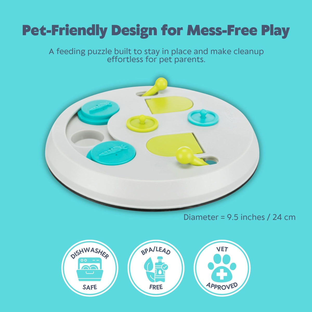 TRIXIE Flip Board - Interactive Puzzle Toy for Small Animals | Plastic | 23 cm Diameter 5