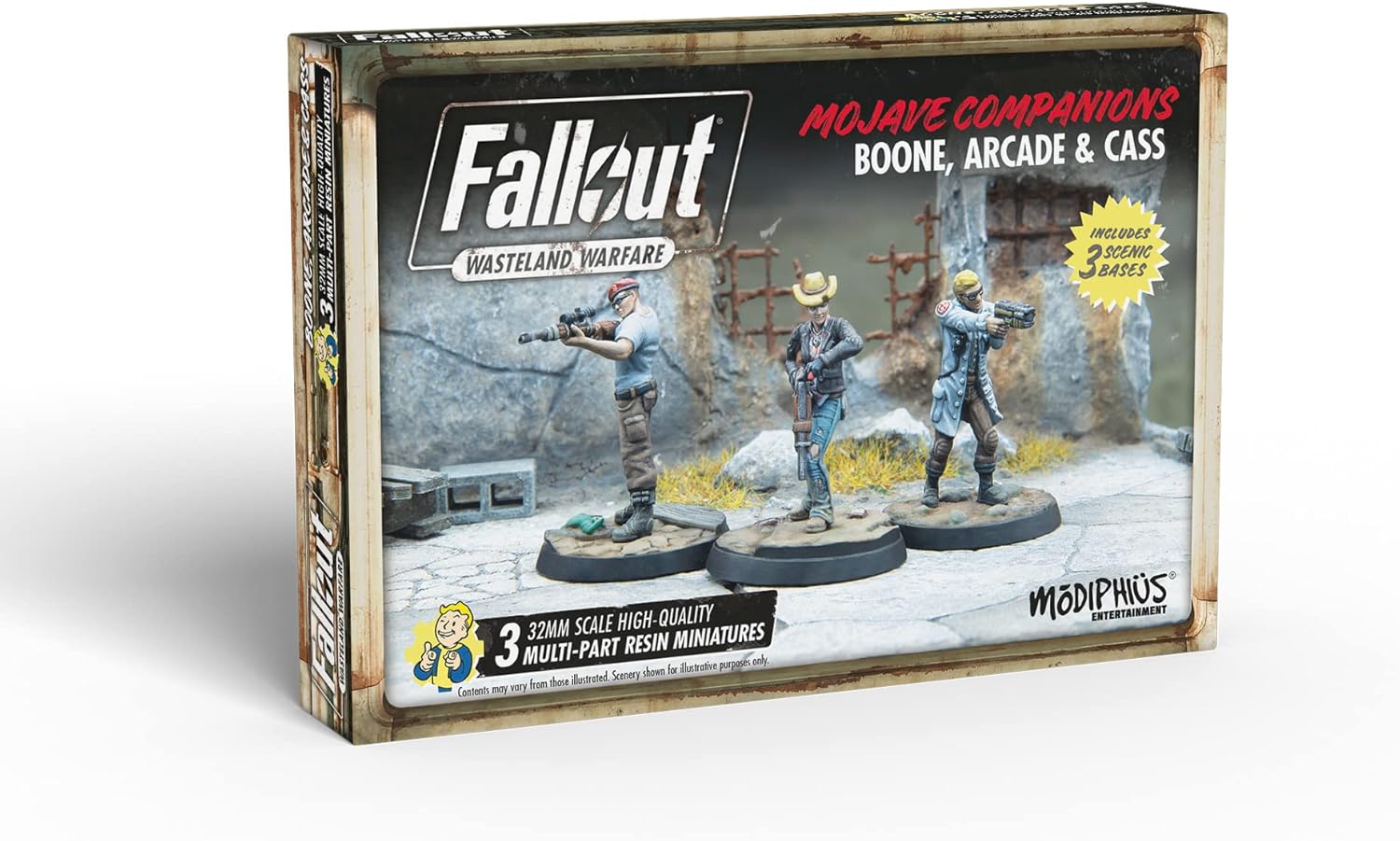 Fallout: Wasteland Warfare - Boone, Arcade, and Cass Miniatures Set 2