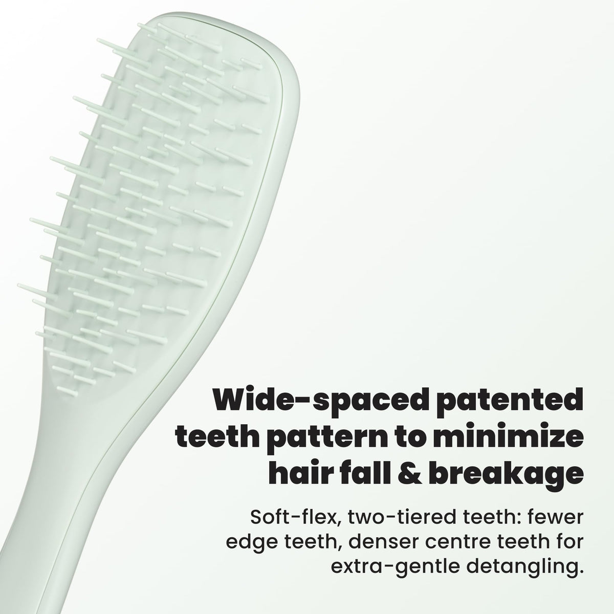 Tangle Teezer Extra Gentle Ultimate Detangler Hairbrush - Minimises Hair Breakage | Wet & Dry Hair | Eucalyptus Green