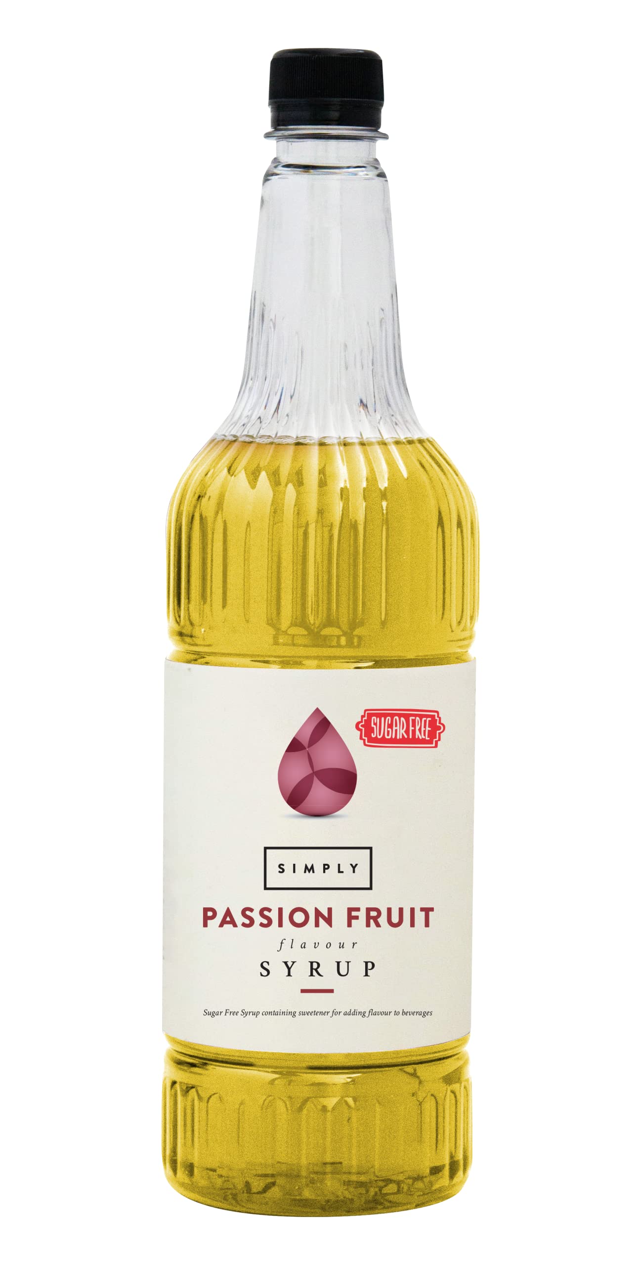 Simply Sugar Free Passion Fruit Syrup - Low Calorie, Vegan, Nut Free | 1L Liquid 1
