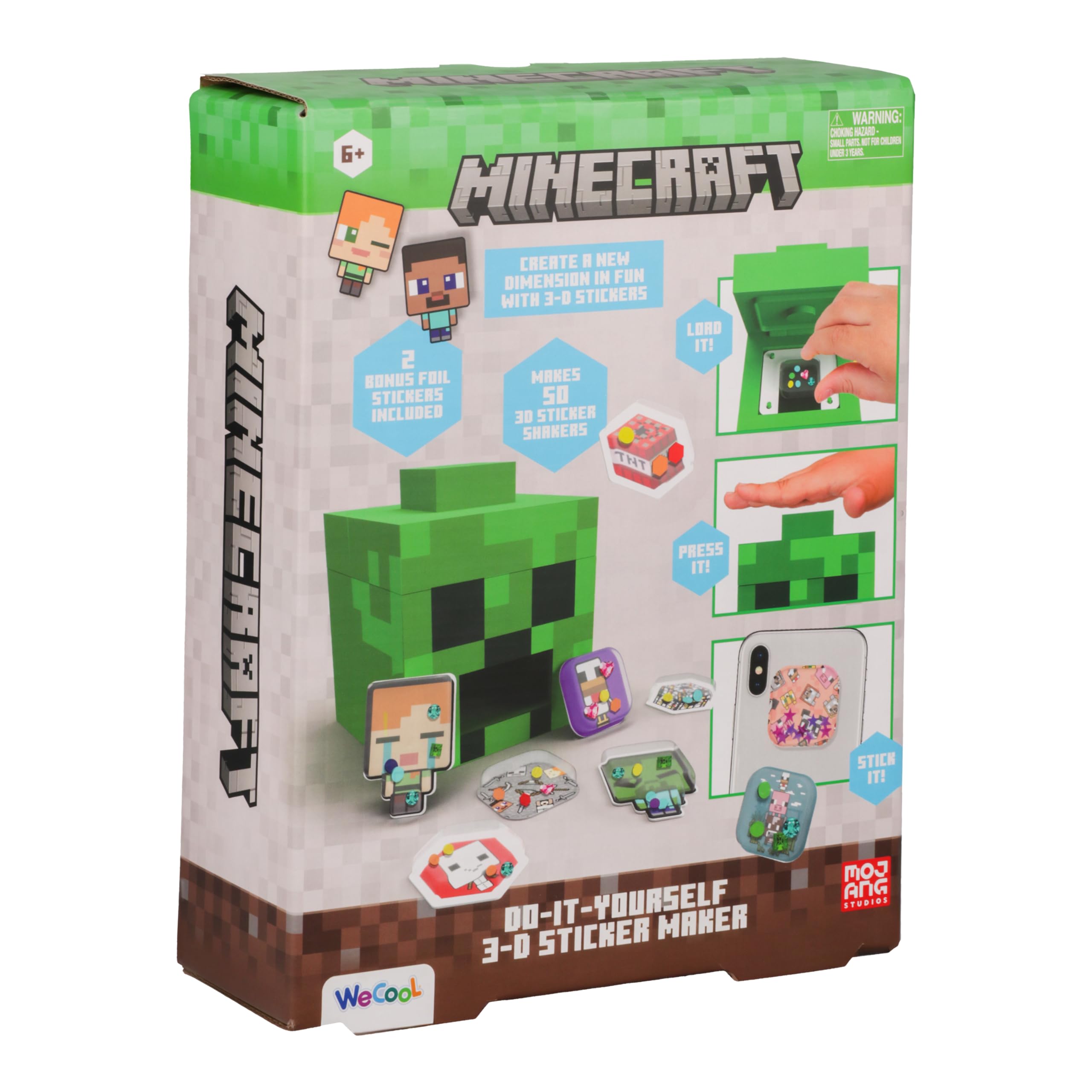 Paladone Minecraft Creeper DIY 3D Sticker Maker for Kids | Officially Licensed | Multicolor