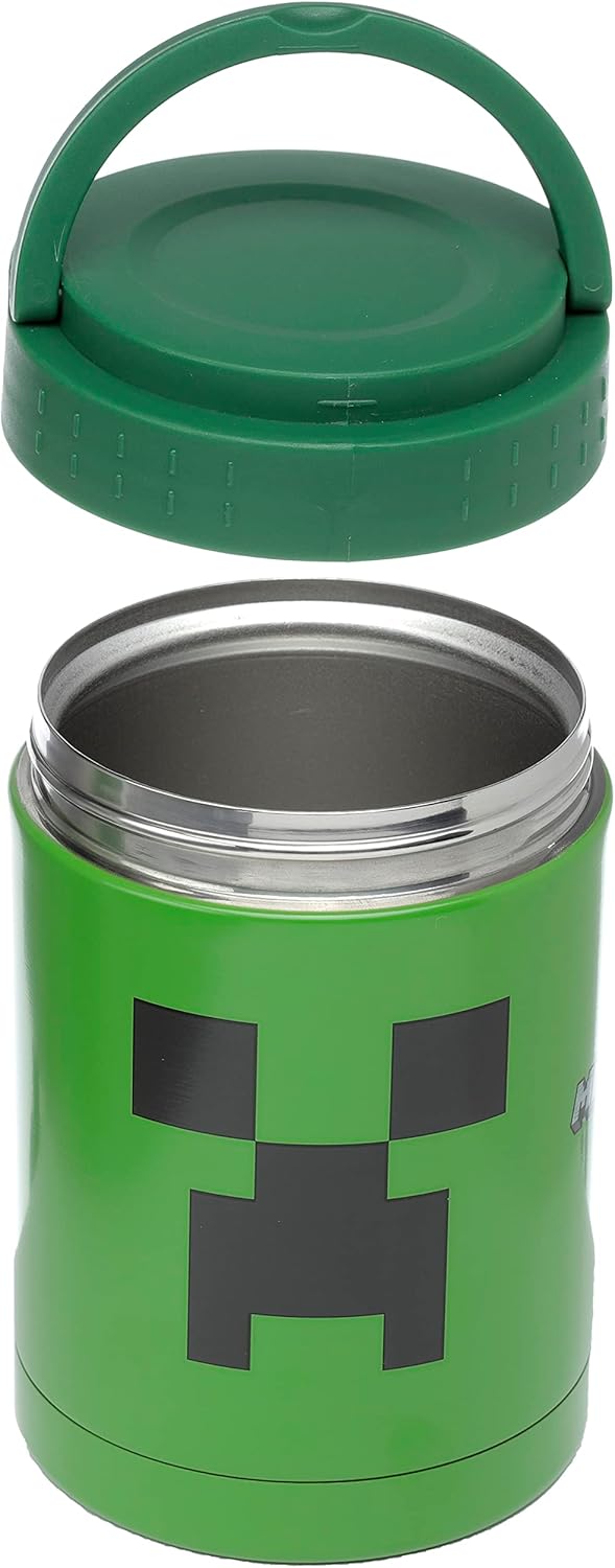 Puckator Officiallty Licensed Minecraft Creeper Reusable Stainless Hot & Cold Th