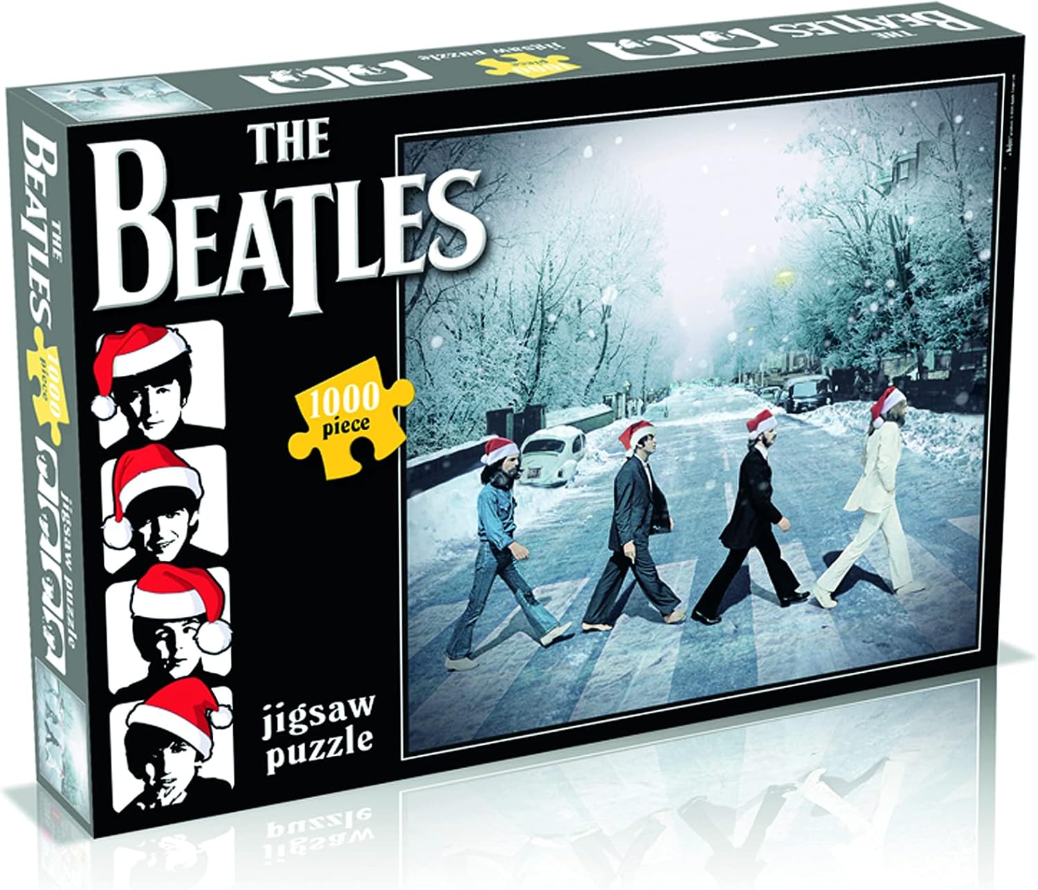 University Games The Beatles Christmas 1000 Piece Puzzle - Abbey Road Snow Scene 1