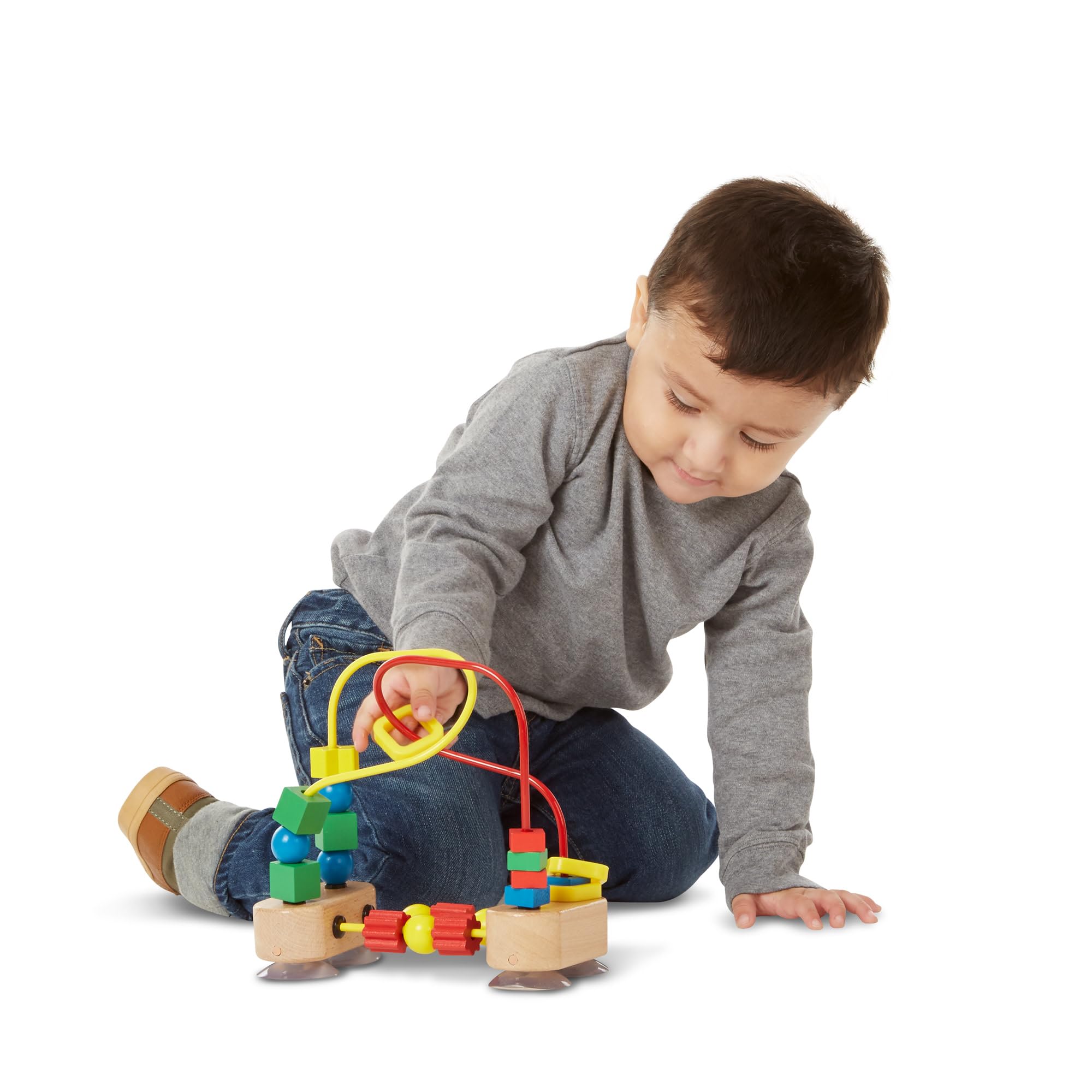 Melissa & Doug First Bead Maze Wooden Toddler Activity Toy | 18 Beads, 3 Rings | Ages 12+ Months 9