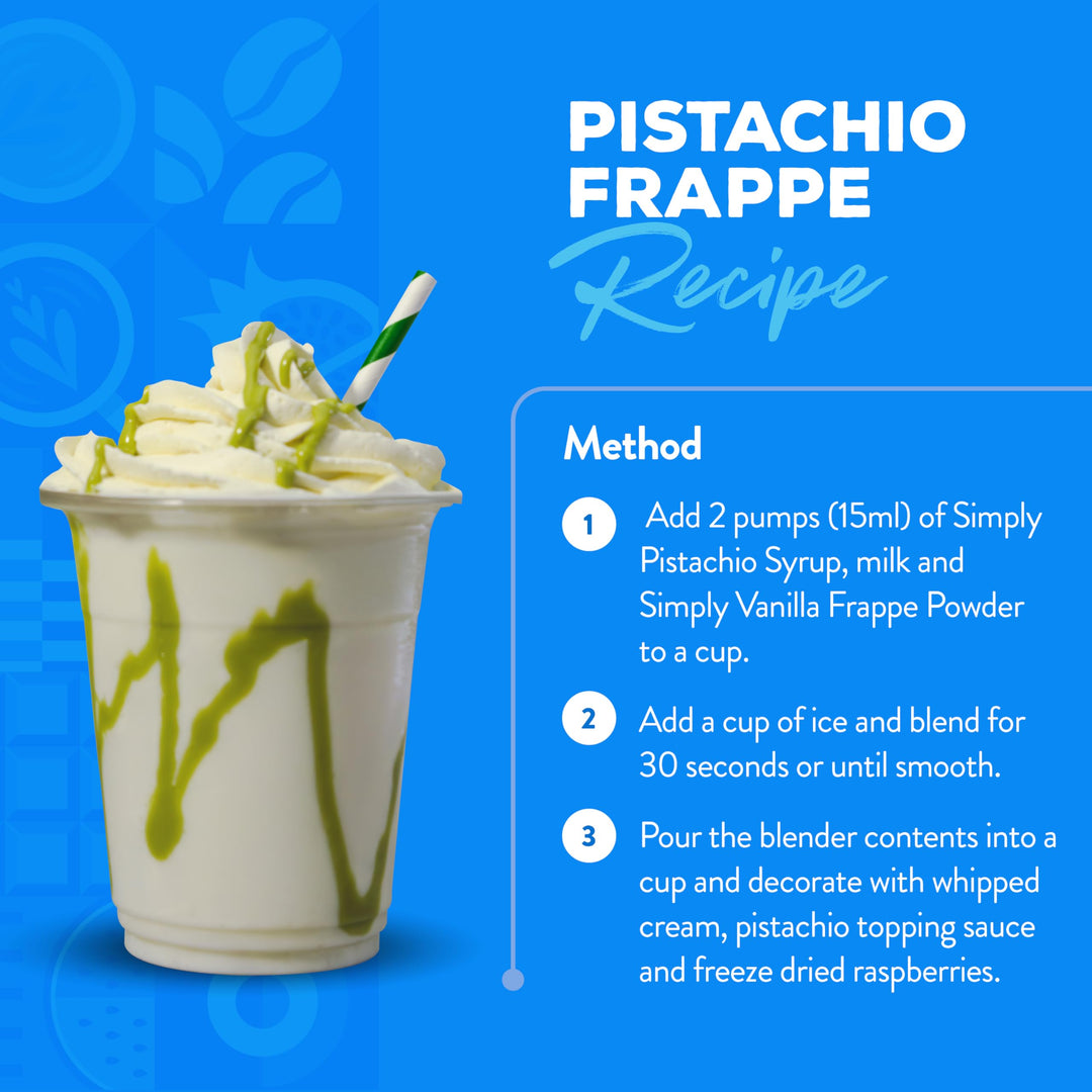 Simply - Pistachio Syrup, Vegan & Nut Free Flavoured Syrup for Coffee, Cocktails & Beverages