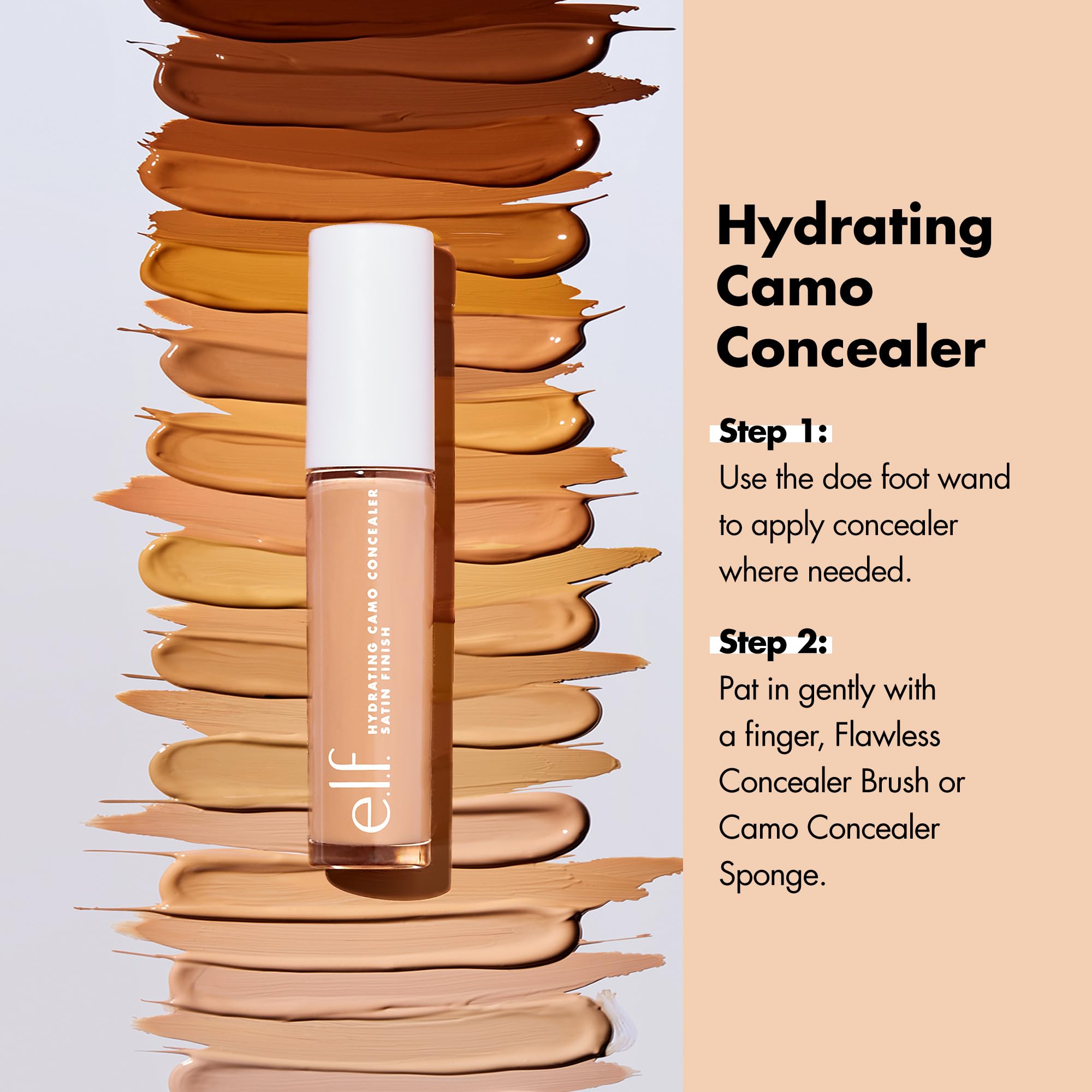 e.l.f. Hydrating Satin Camo Concealer - Deep Chestnut (32g) 5