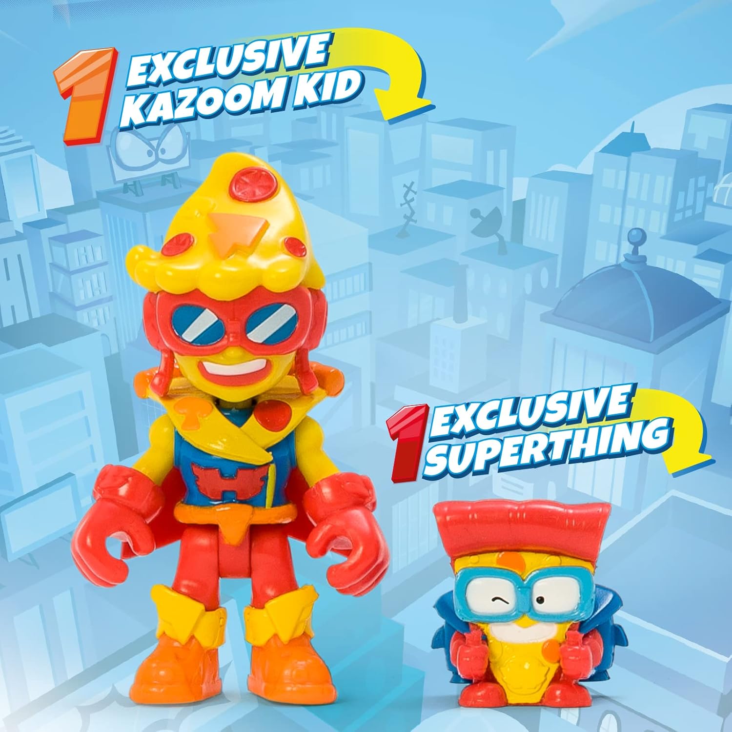 SUPERTHINGS - Pizzacopter Helicopter with Pizza Disc Launcher & Exclusive Figures 2