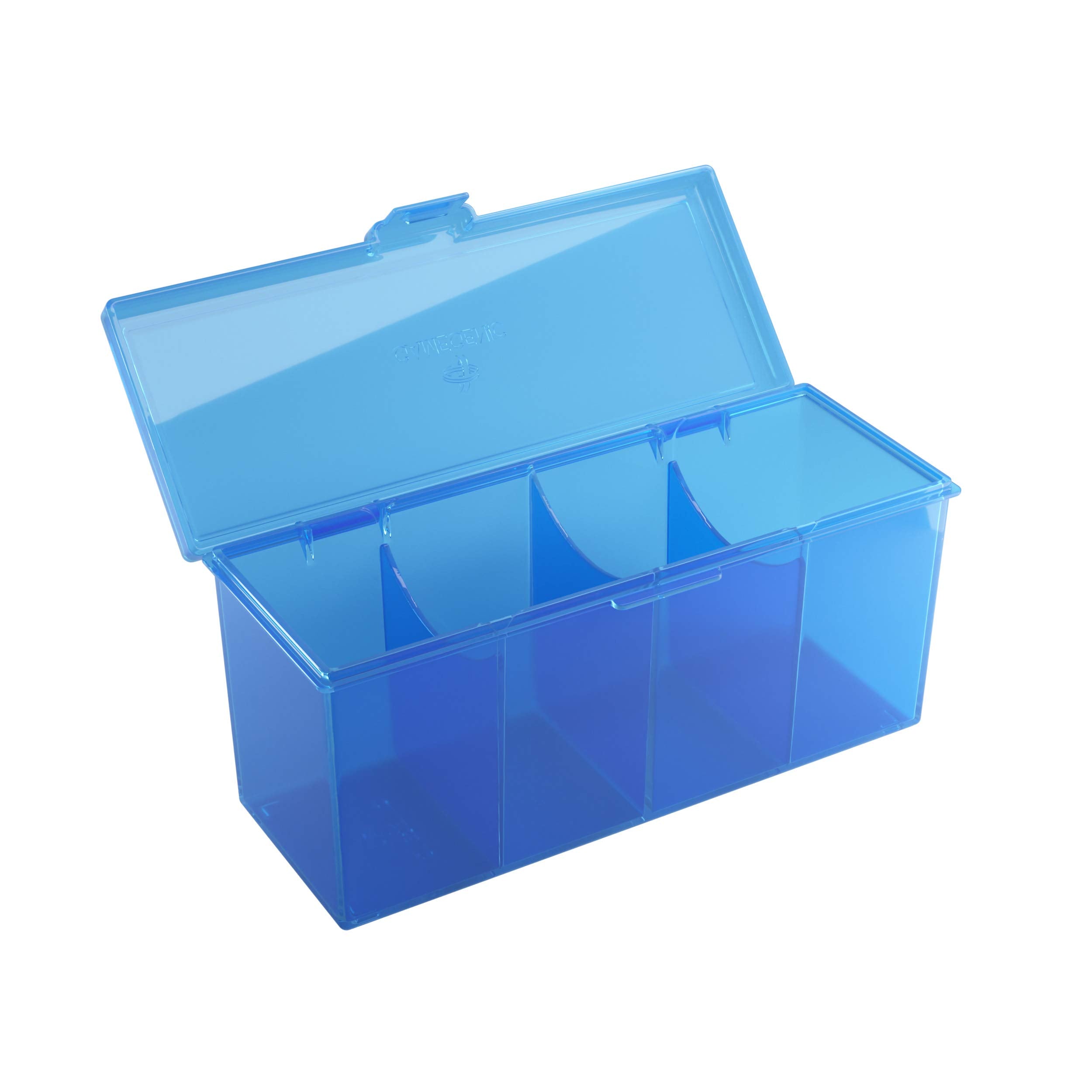 Gamegenic Fourtress 320-Card Deck Holder - Rigid Stackable Box with Lock, Blue 2
