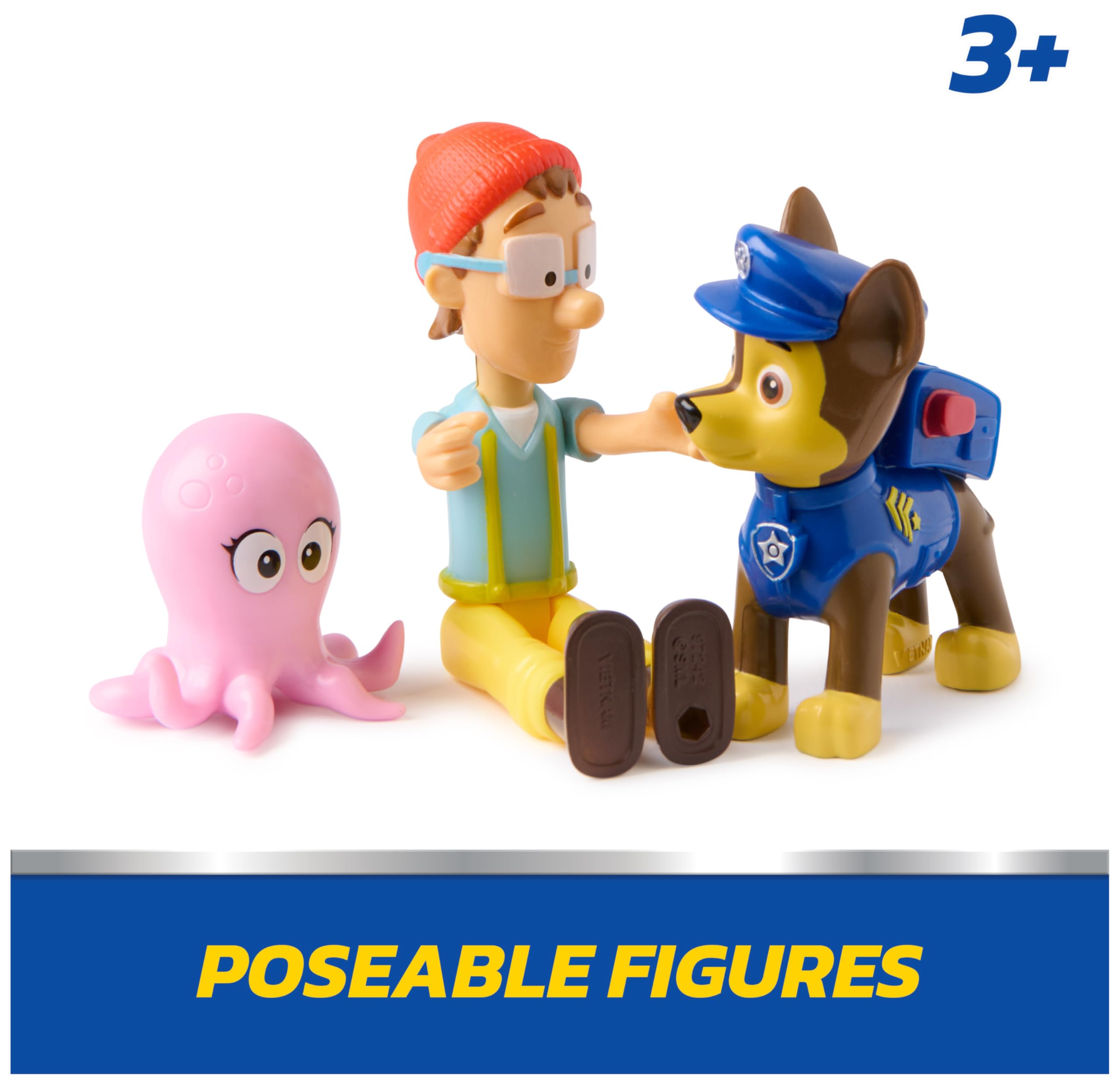 PAW Patrol Chase & Captain Turbot Figure Pack with Baby Octopus - Action Figures for Kids 3-9 Years 2