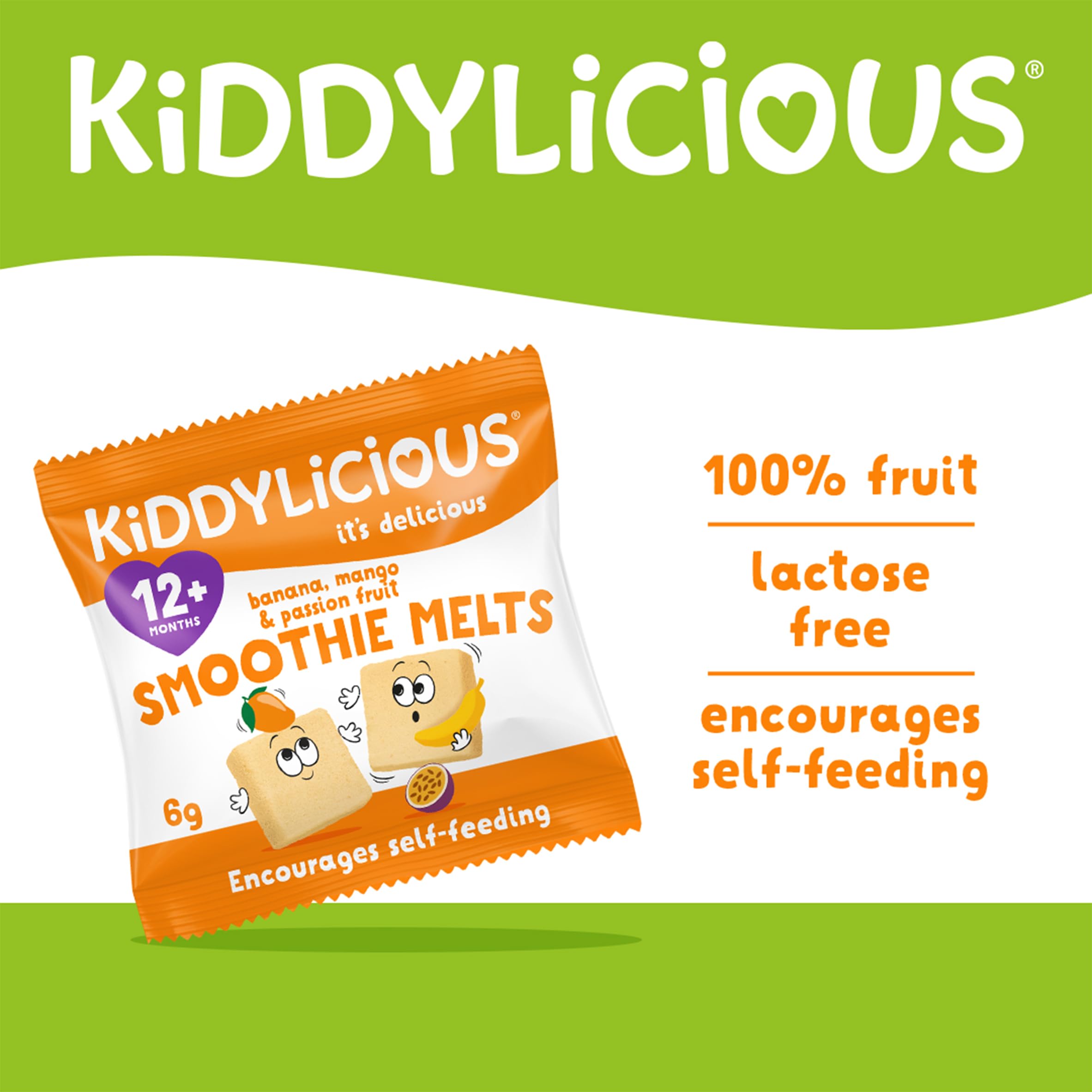 Kiddylicious Banana, Mango & Passionfruit Smoothie Melts - Fruit Snacks for Toddlers 3