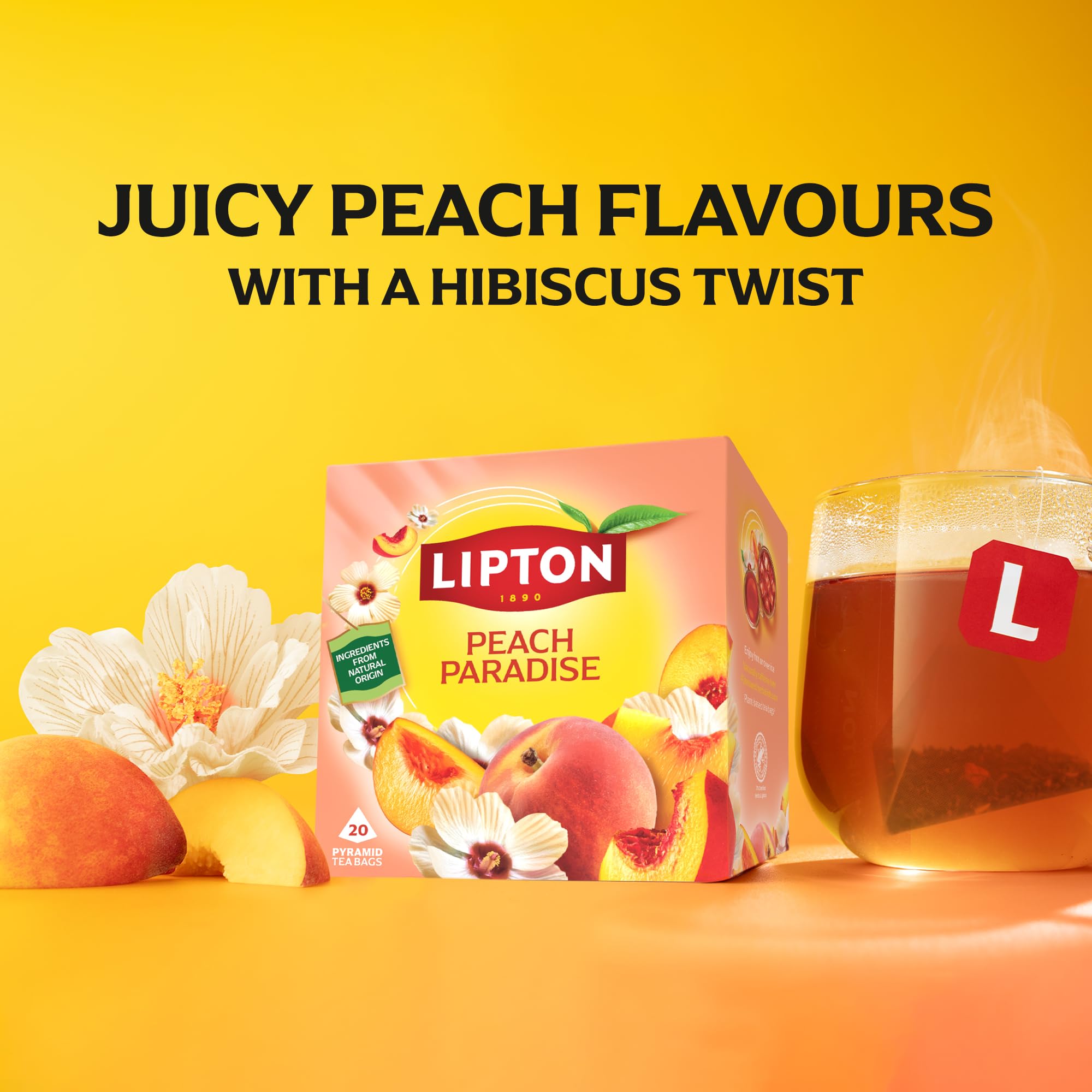 Lipton - Peach Paradise Fruit Infusion Herbal Tea Bags 2