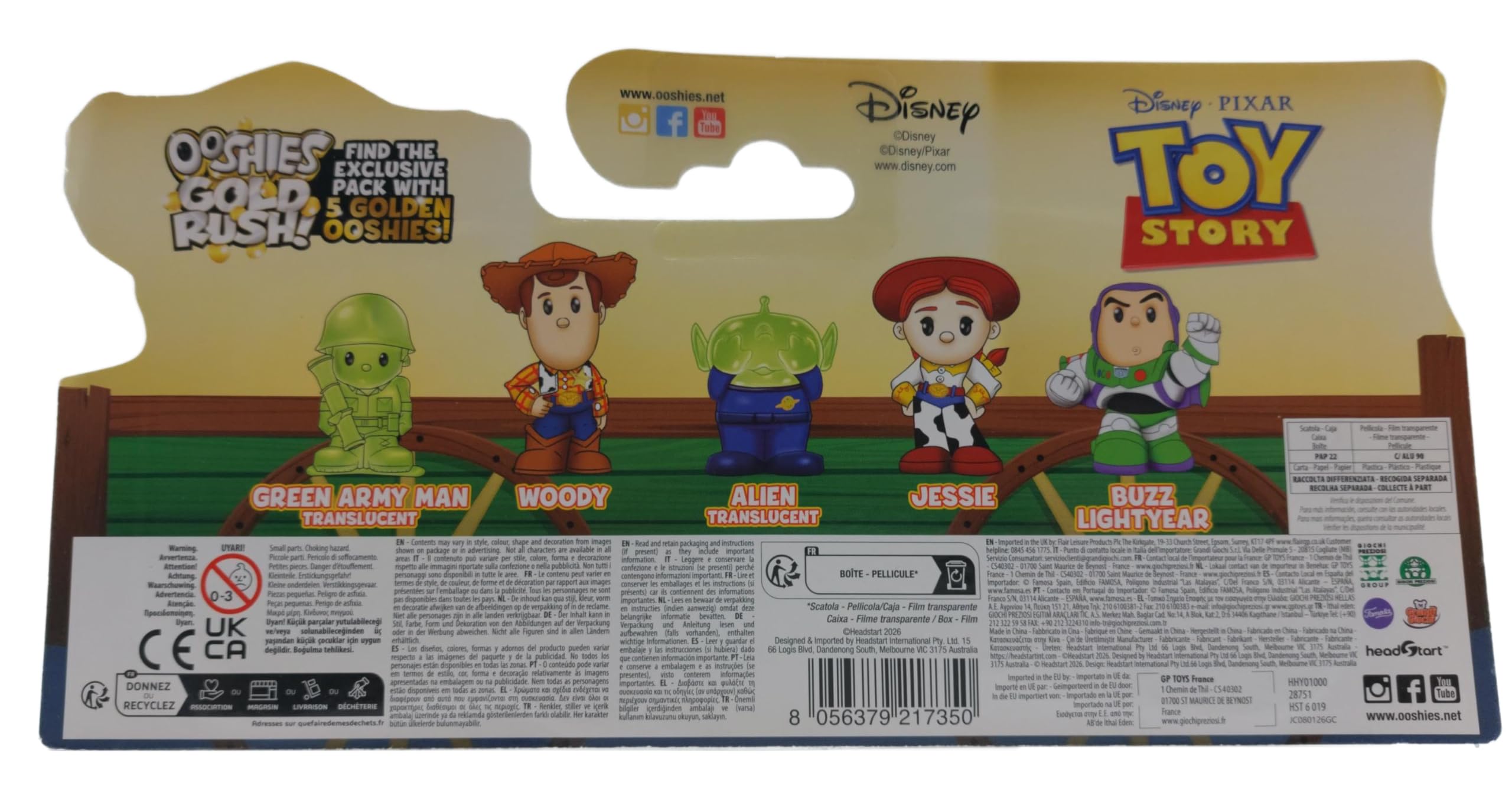 Giochi Preziosi Ooshies Toy Story 5 Pack Pencil Toppers | Chance of Rare Gold Collector Pack 2