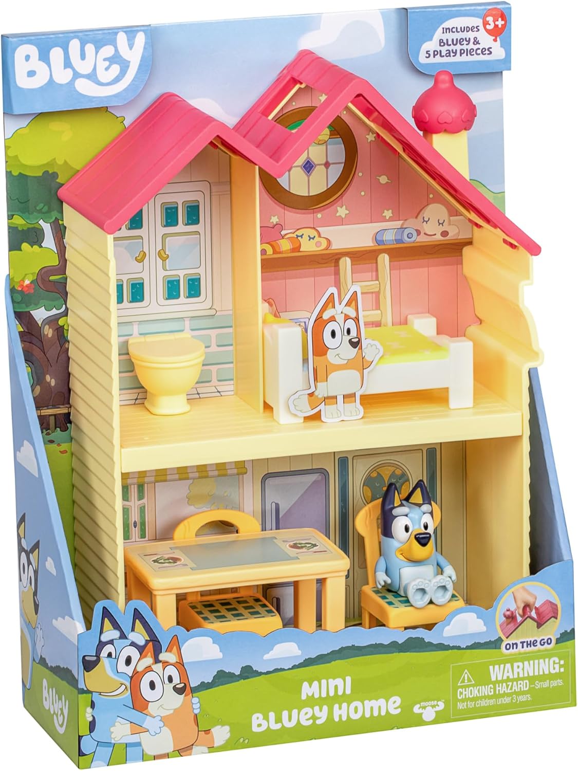 Mini Bluey Home Playset - Compact House with Carry Handle & 3 Rooms 2
