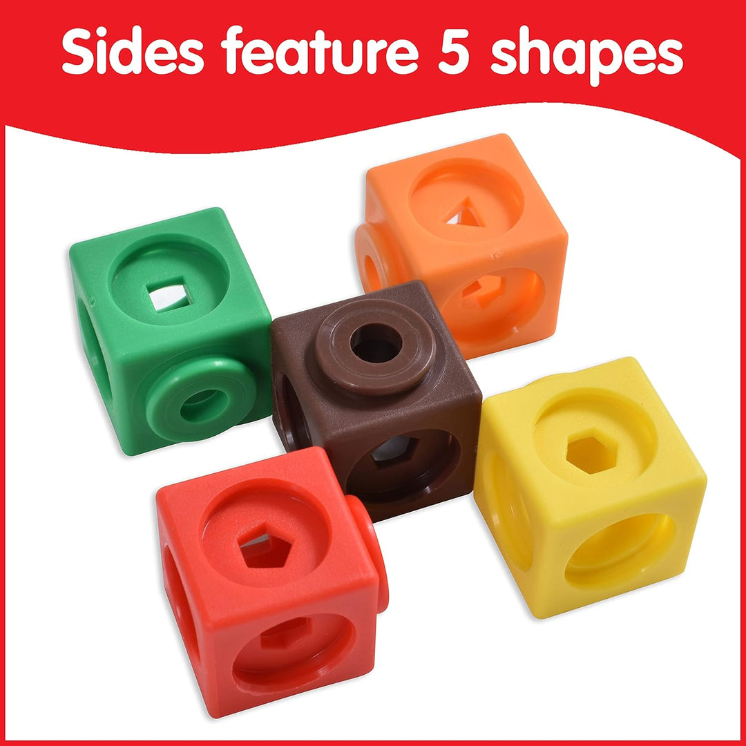 EDX Education Math Cubes - 100-Piece Linking Cube Set for Early Learning