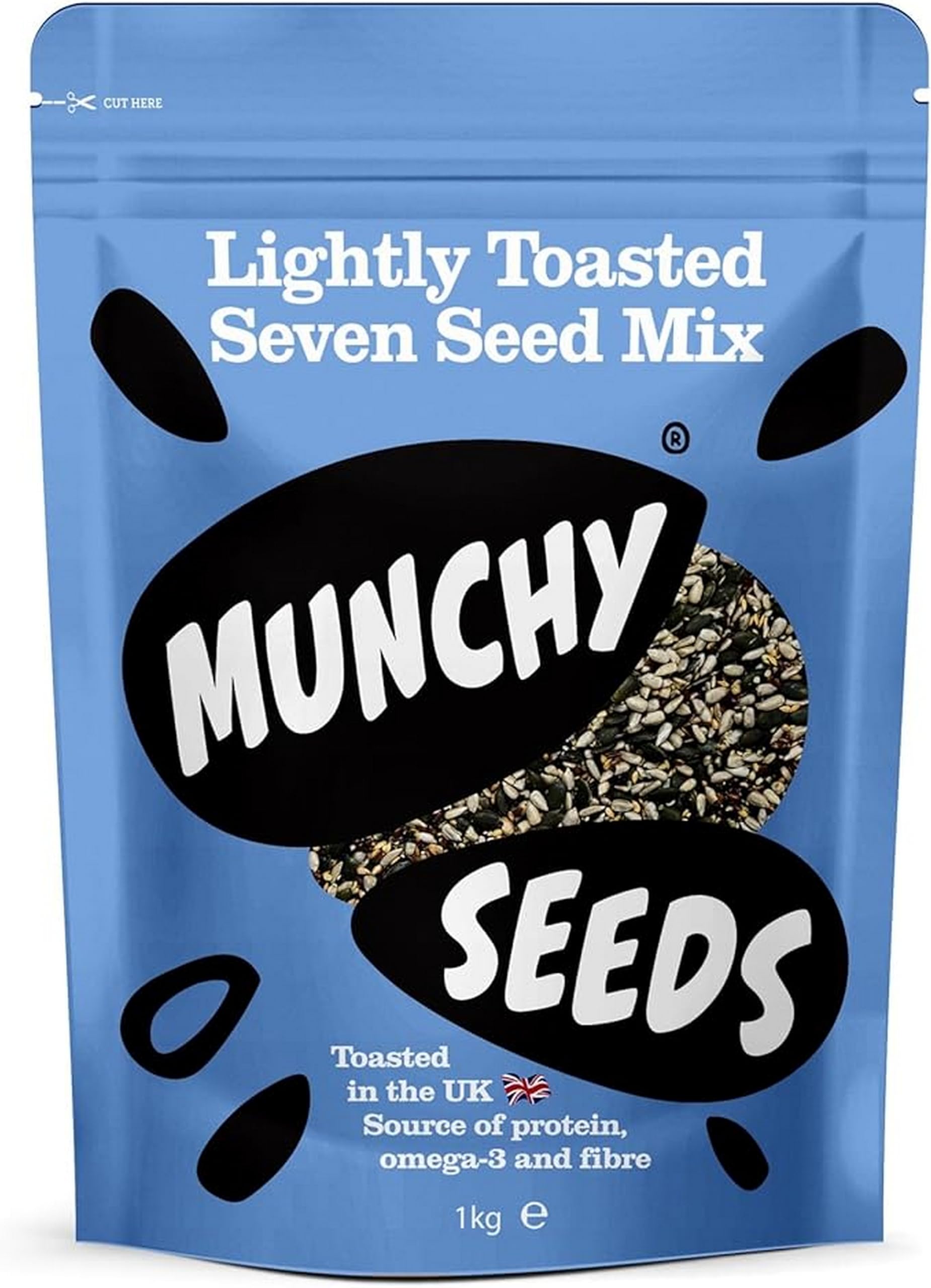 Munchy Seeds Lightly Toasted 7 Seed Mix - 1kg Bag | High in Protein & Fibre | Vegan 1
