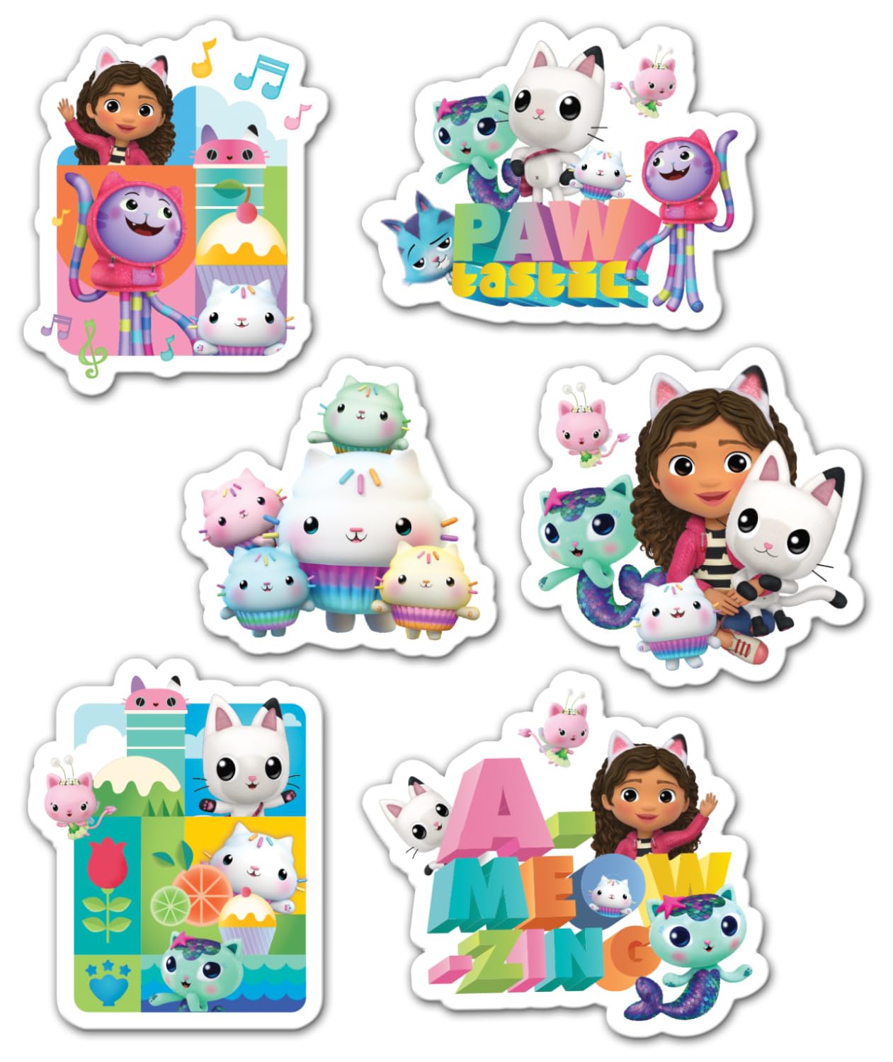Paper Projects Gabby's Dollhouse Mega Sticker Pack - 150 Pieces | Reusable Foiled Stickers | A4 Glossy Sheet 4
